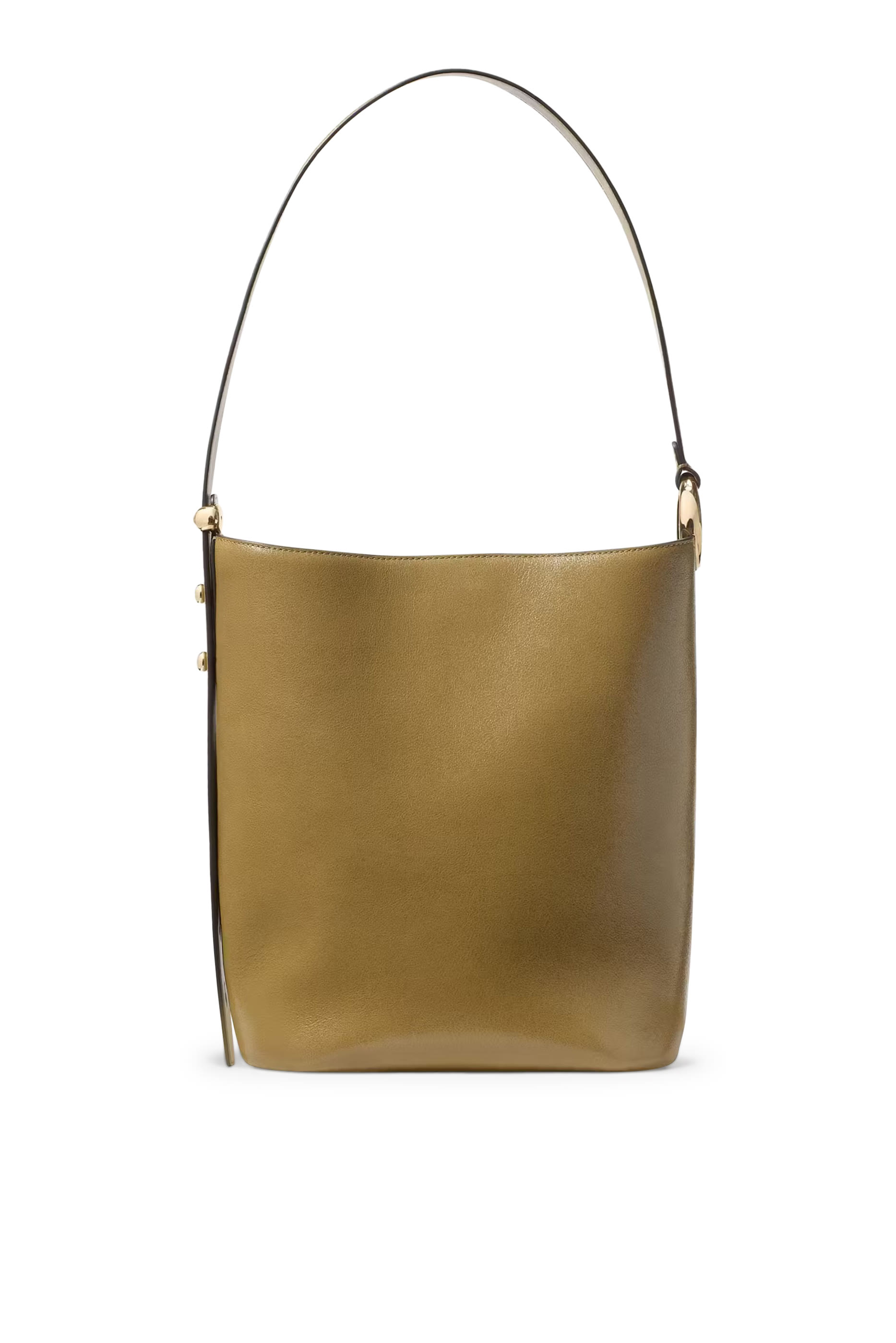 Halo Glazed Leather Large Bucket Bag 