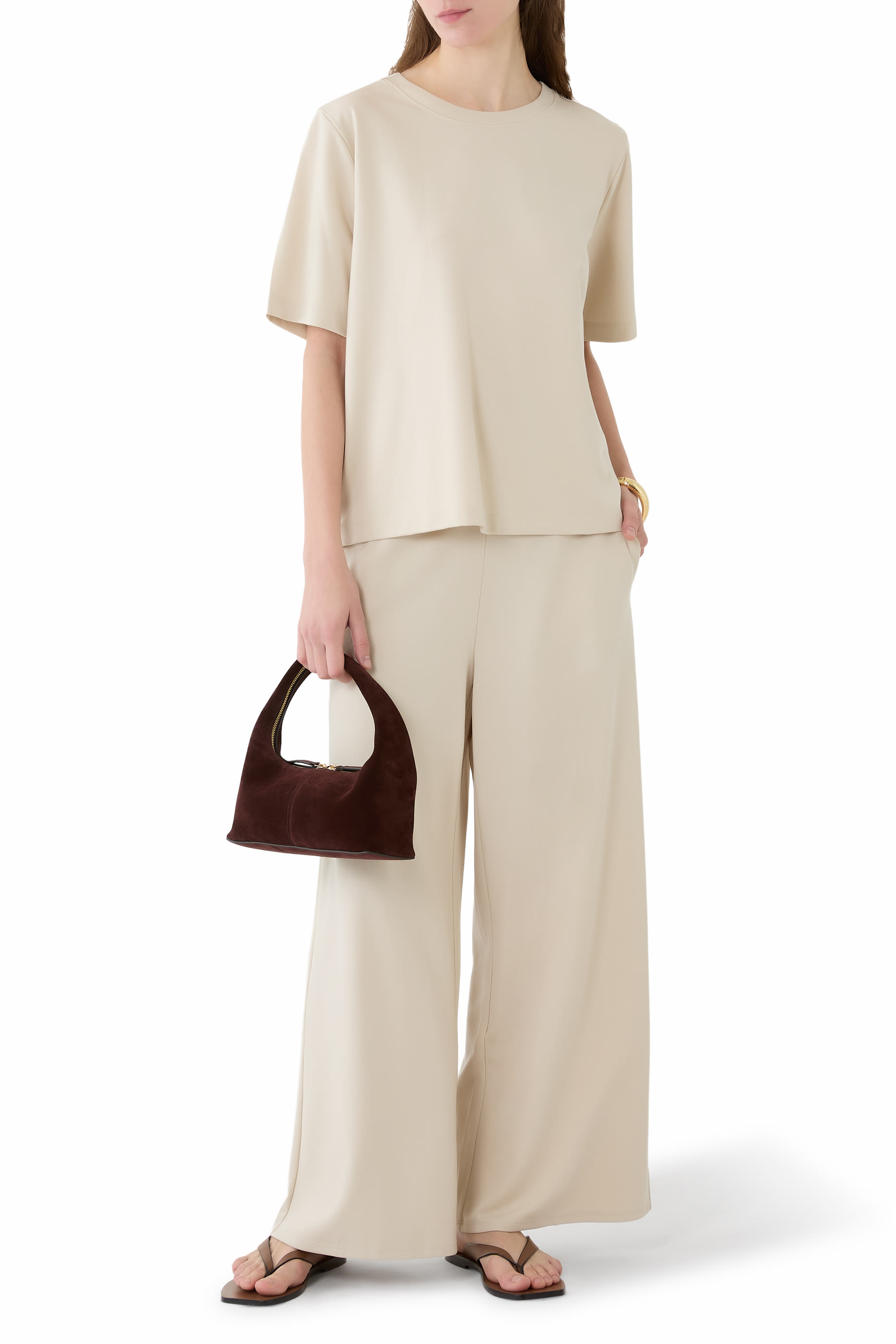  Lightweight Ponte Wide-Leg Pants