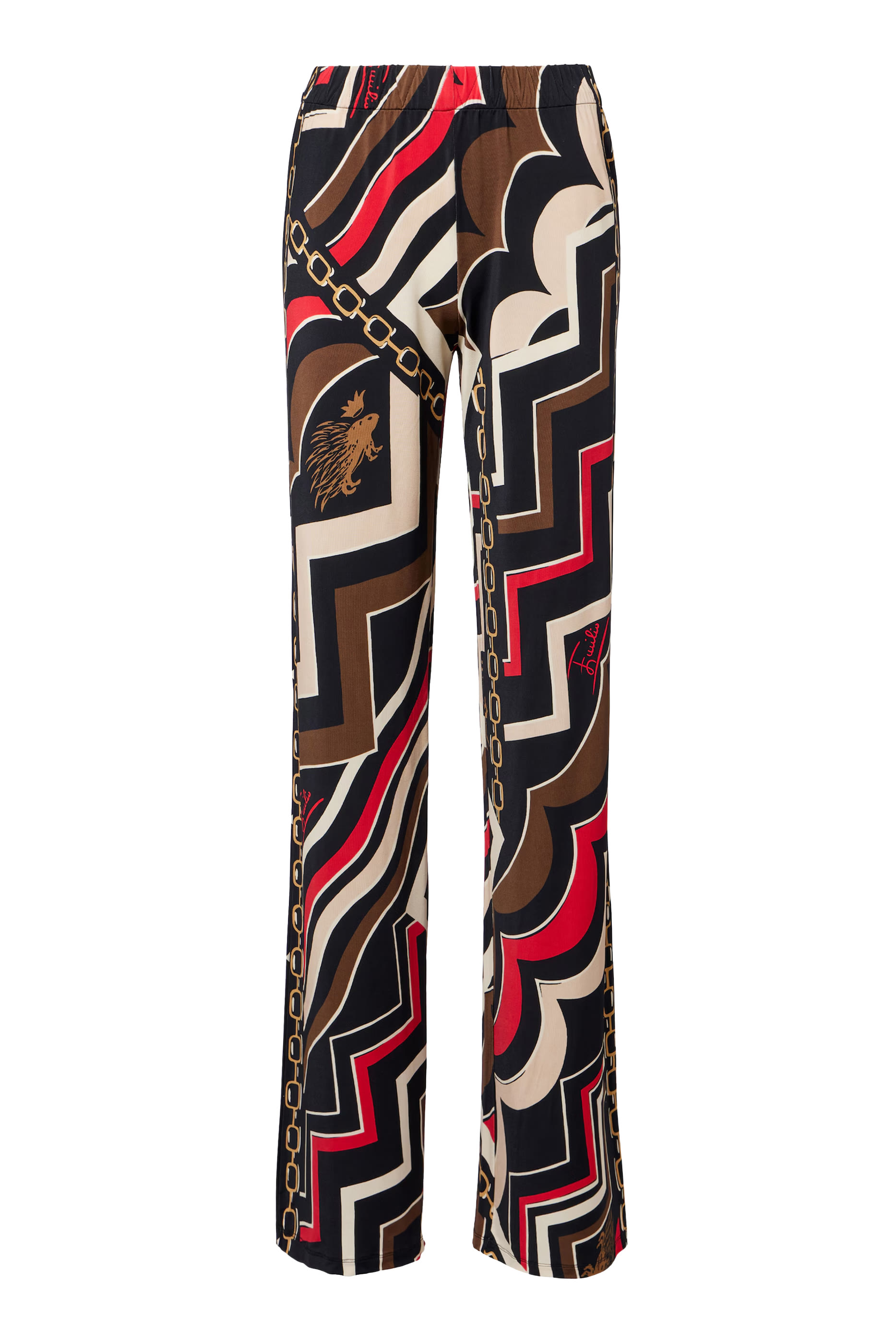 Istrice Print Straight-Leg Trousers