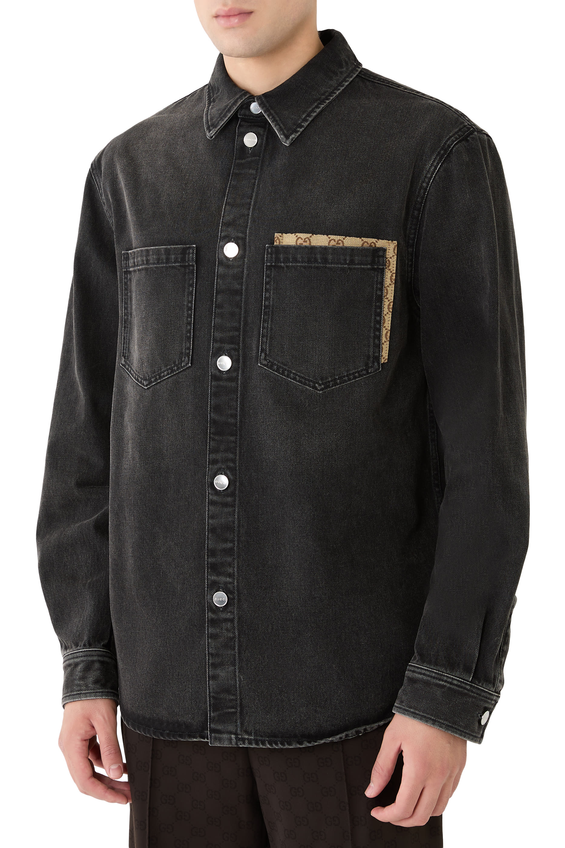 Washed Cotton Denim Shirt
