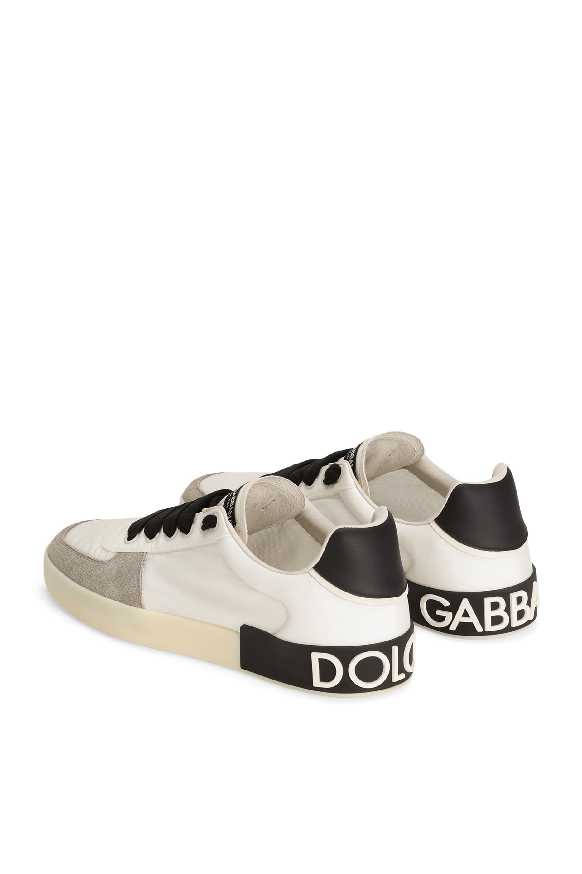 Calfskin Nappa and Nylon Portofino Sneakers