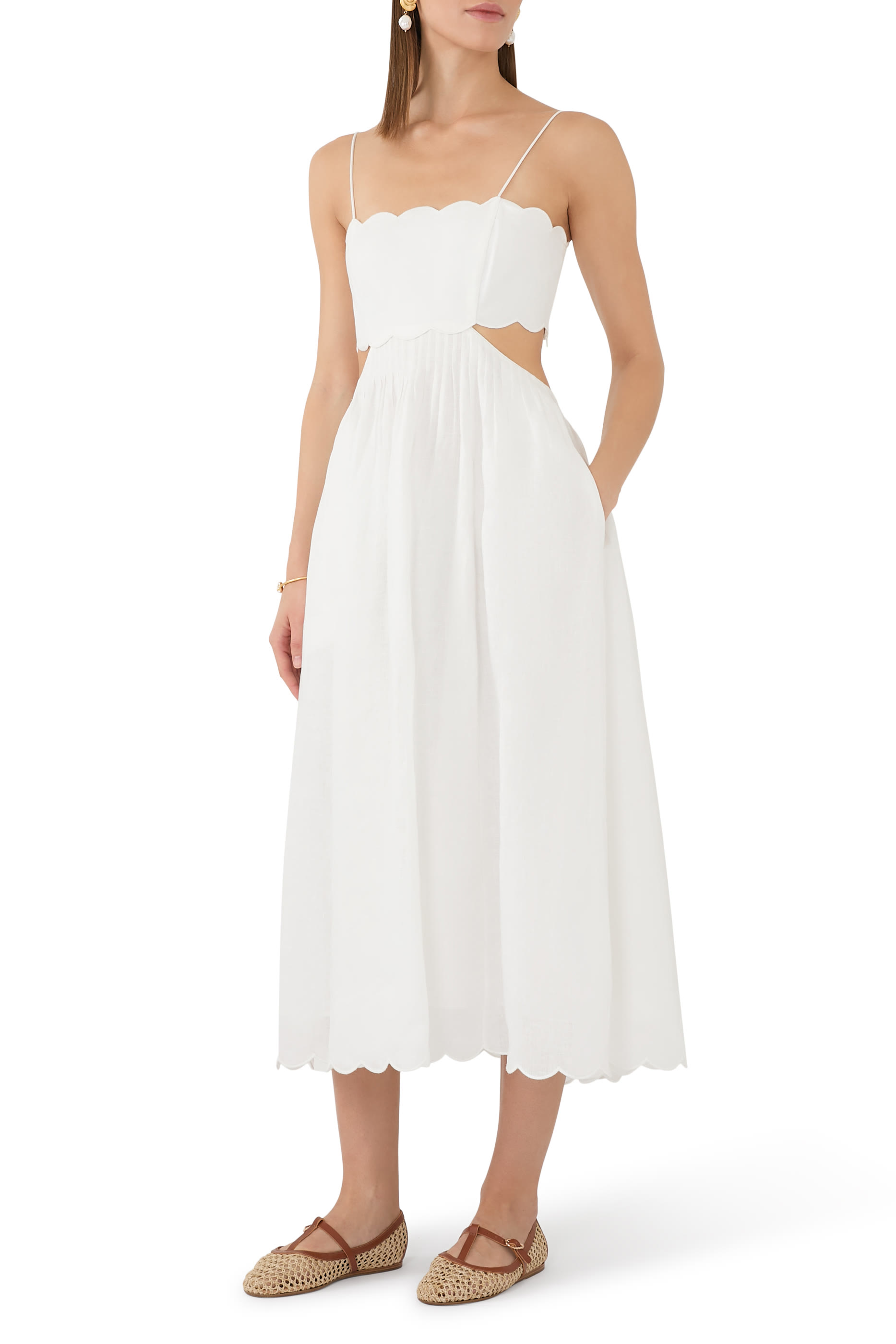 Rhiannon Scallop Midi Dress