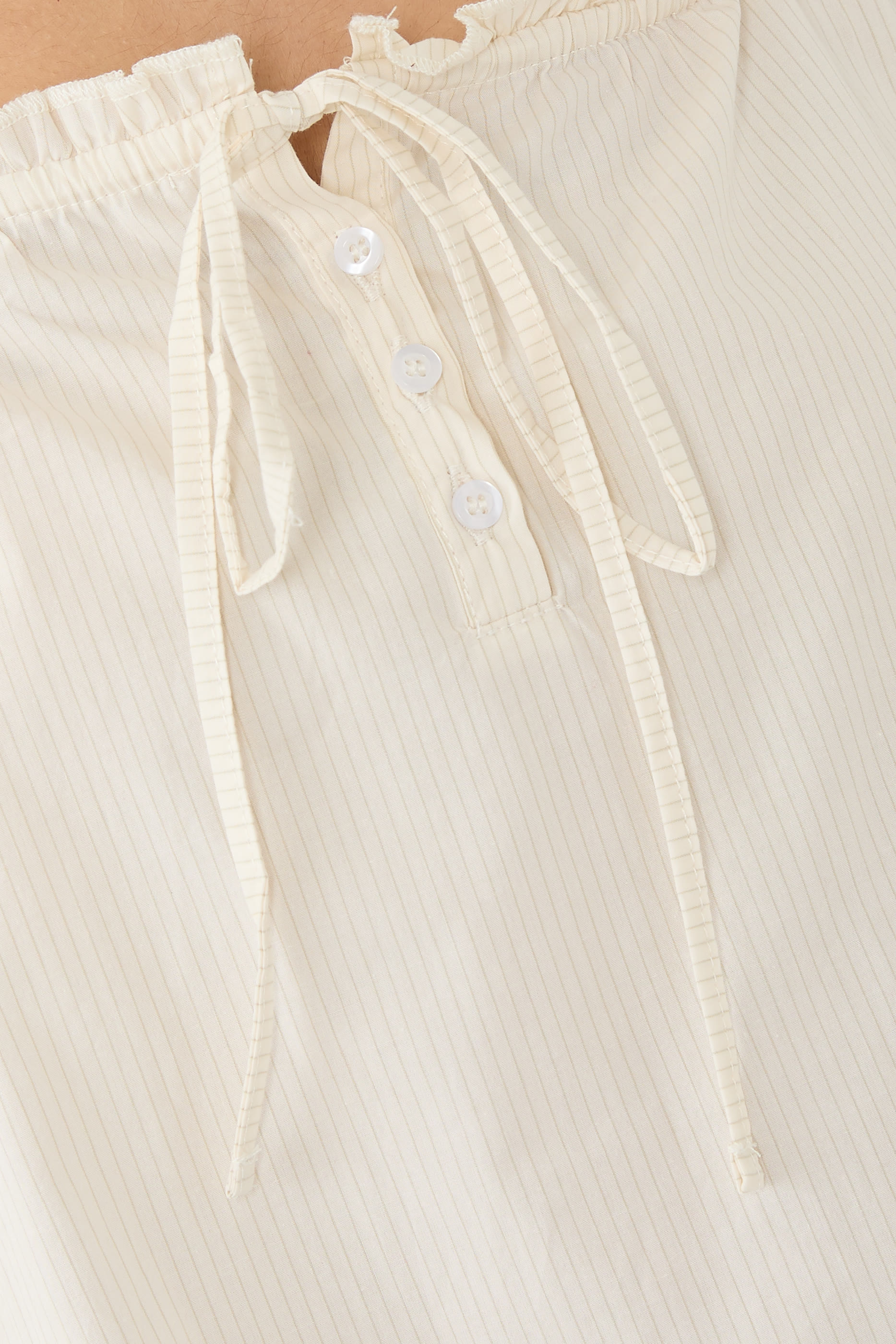  Button Frill Mini Dress