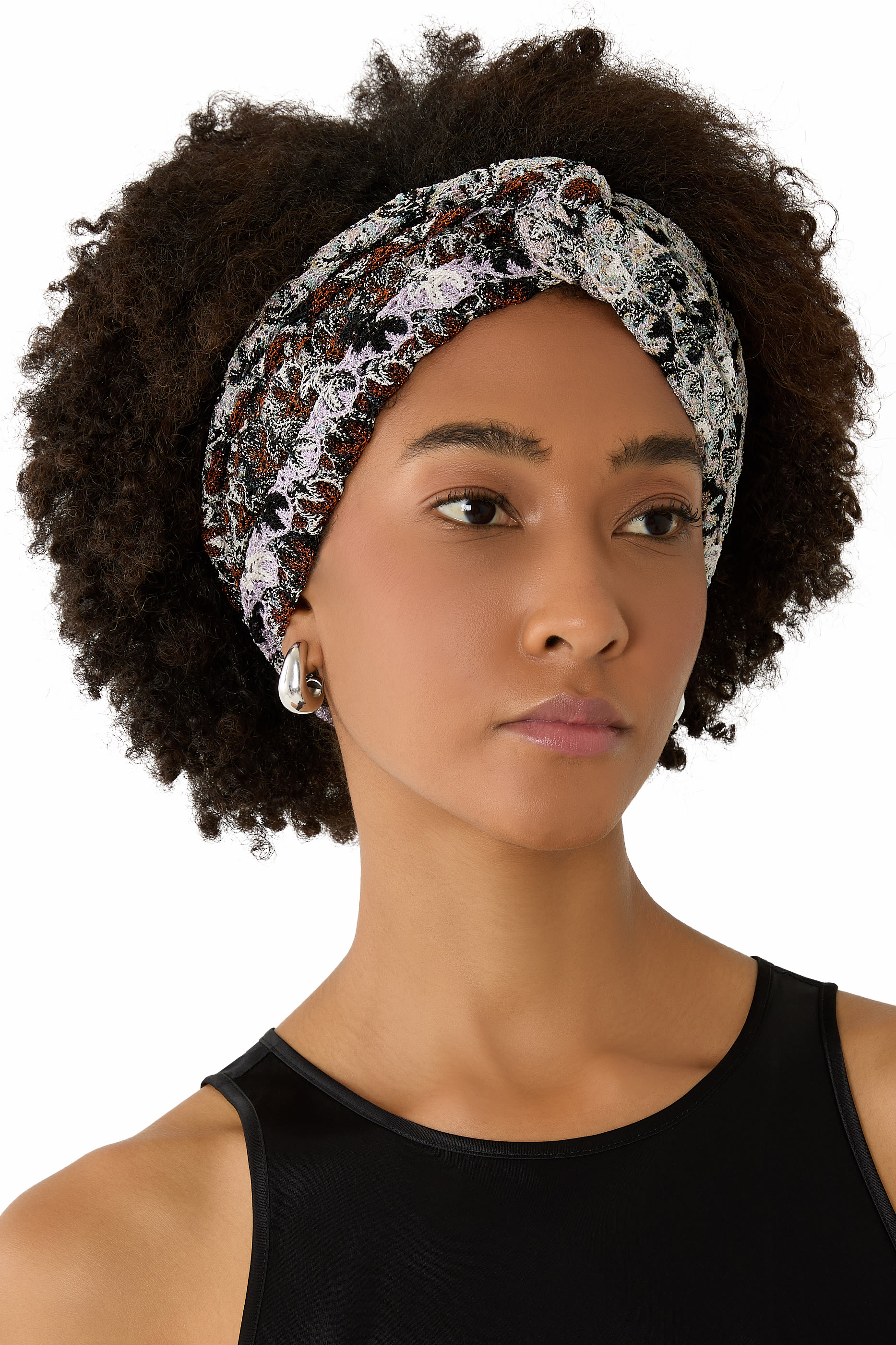 Flower Lace Raschel Turban Headband
