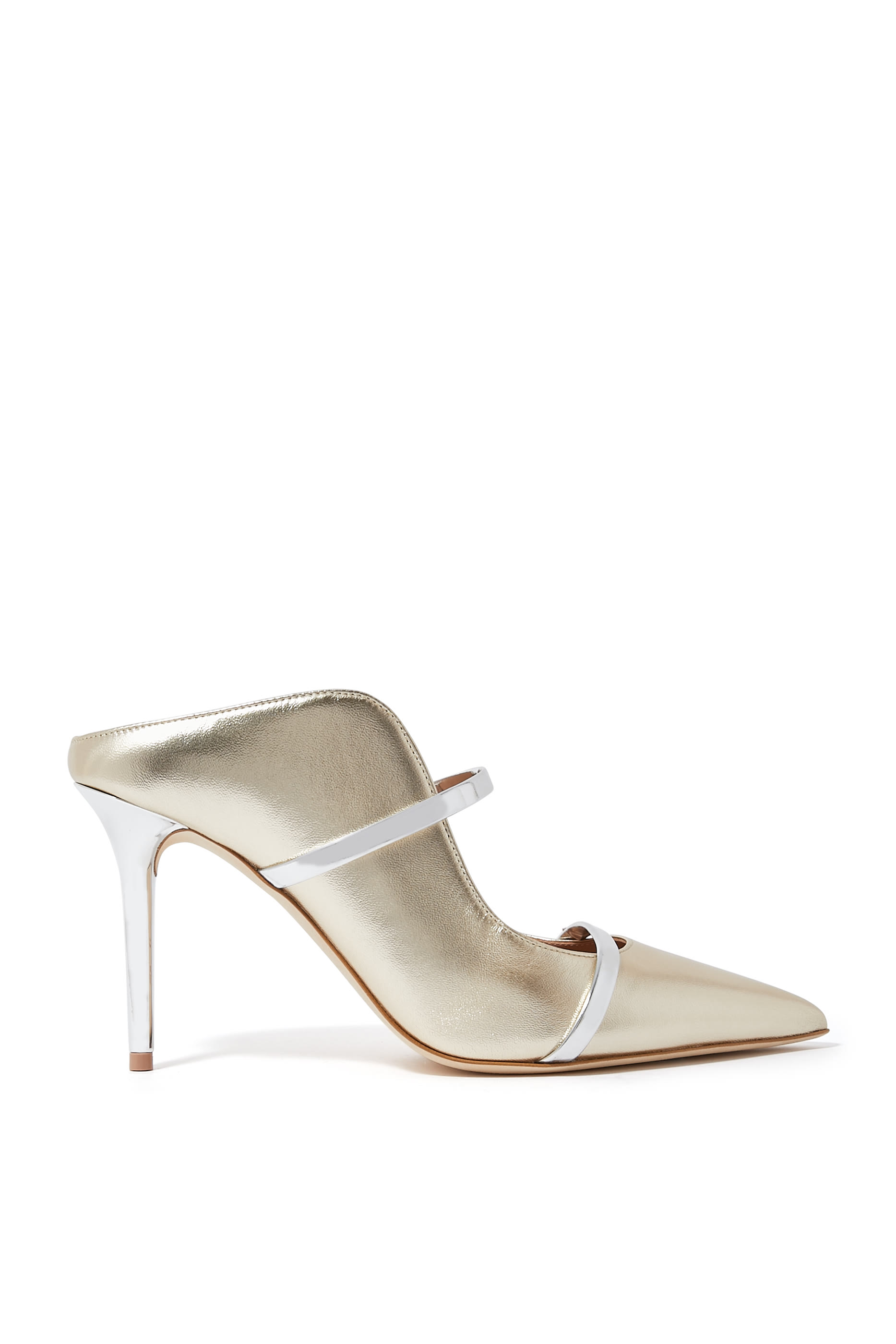 Maureen 85 Metallic Leather Mules