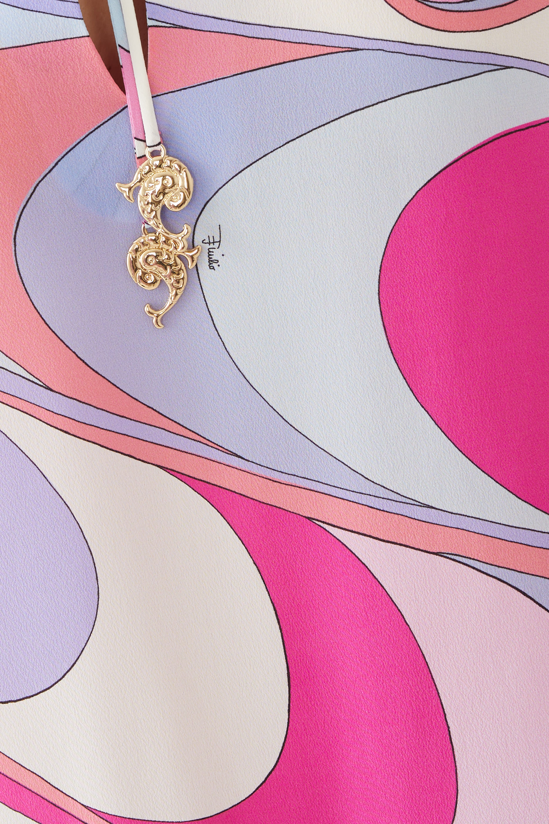 Onde-Print Silk Kaftan