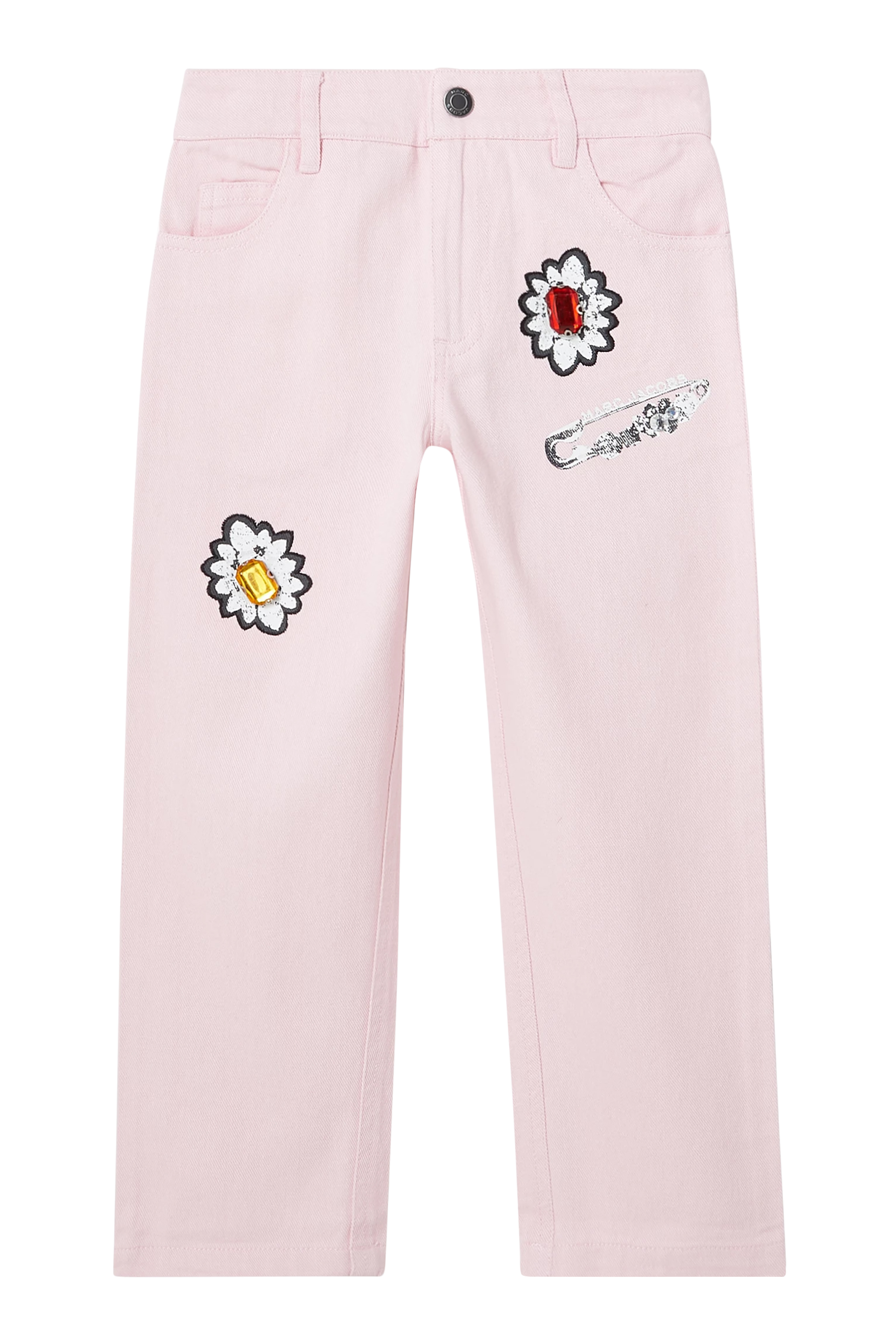 Kids Embroidered Straight Leg Trousers