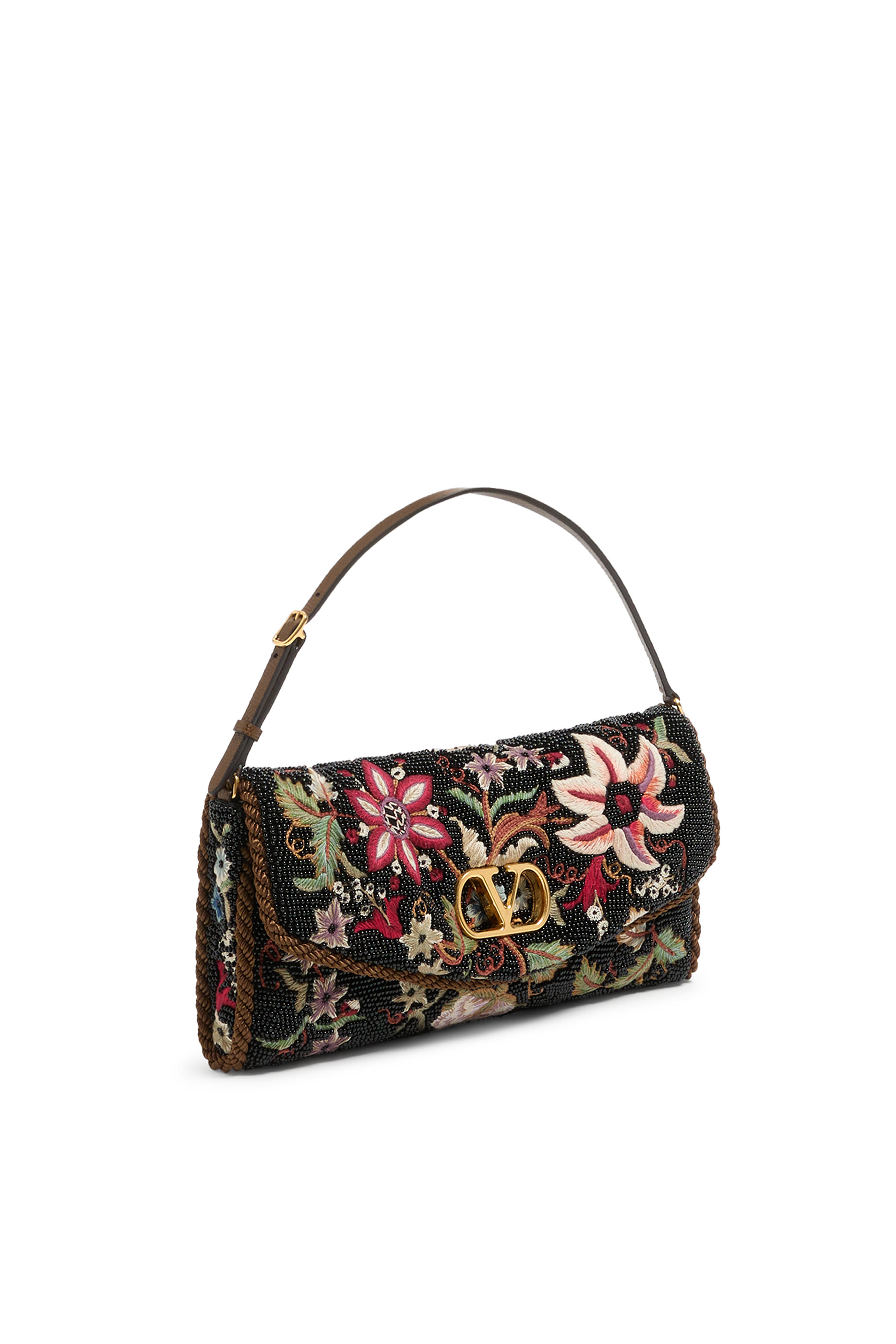 DeVain Soft Embroidered Small Shoulder Bag