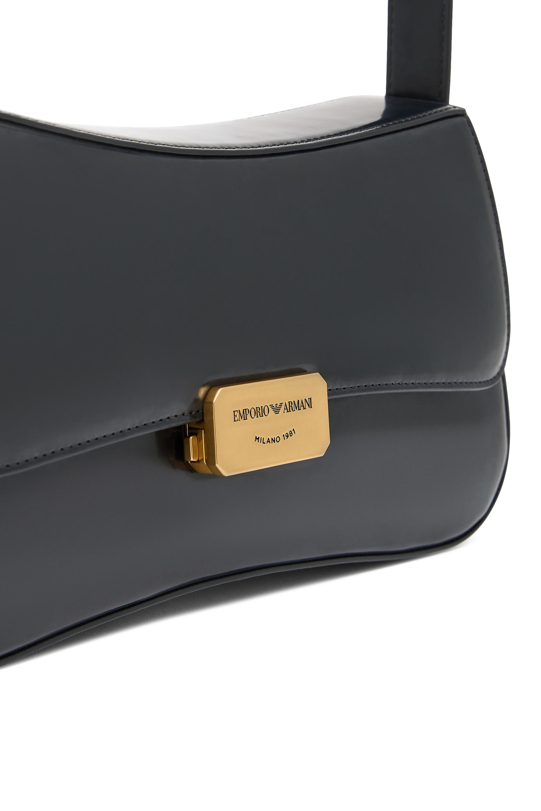 Brushed-Finish Shoulder Bag