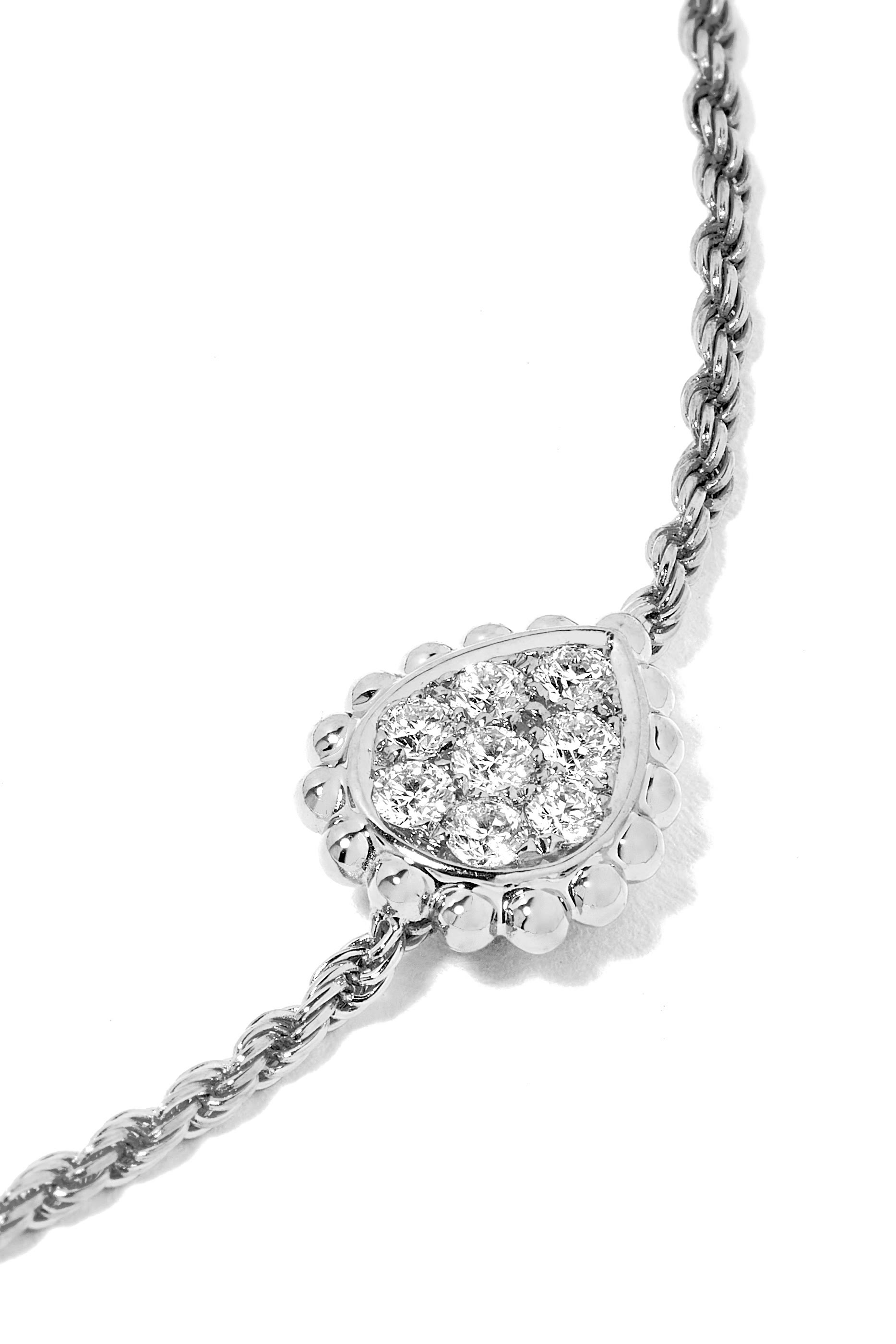 Serpent Boh&egrave;me XS motif chain bracelet, Diamonds & White Gold