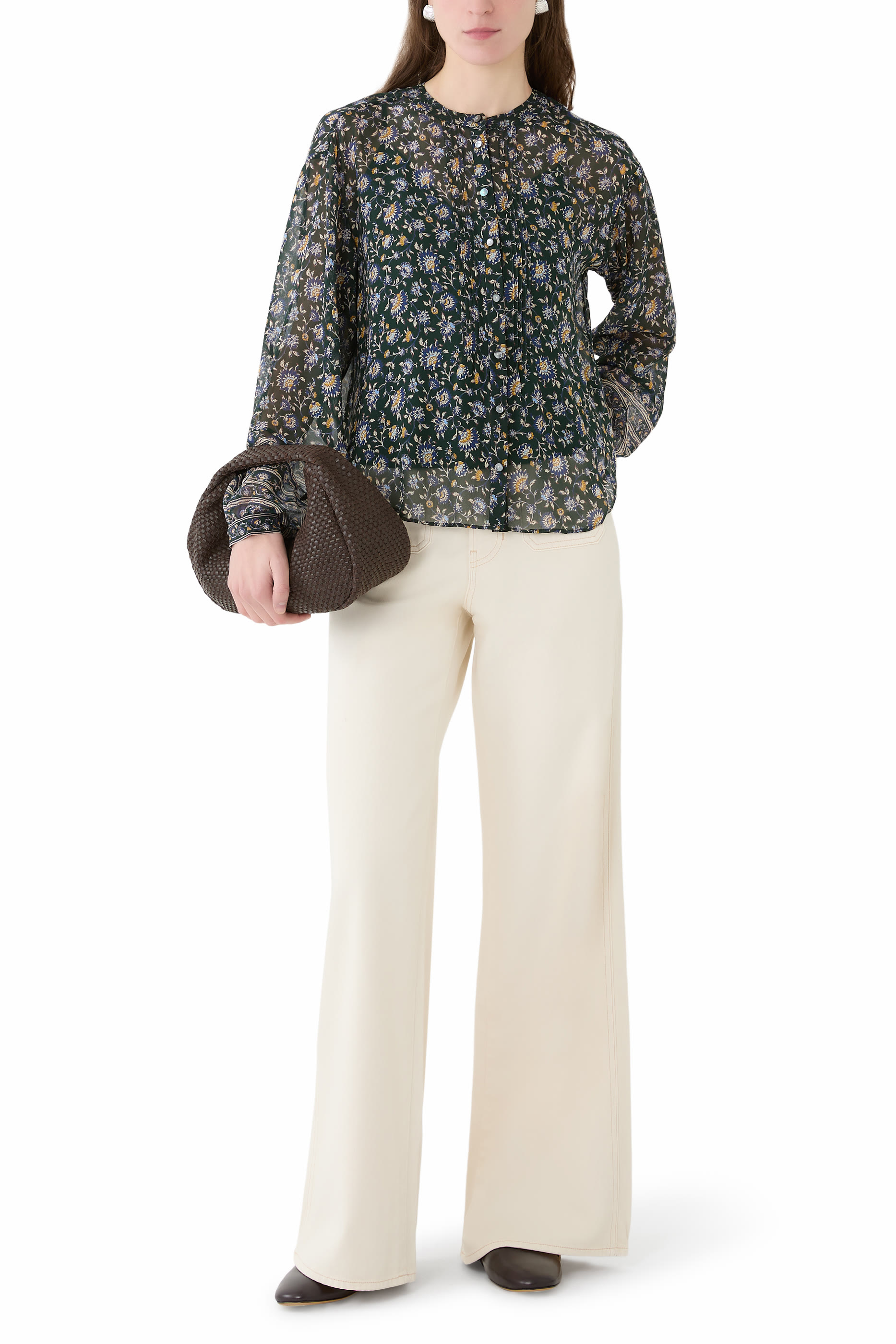 Lollie Floral Button-Down Blouse