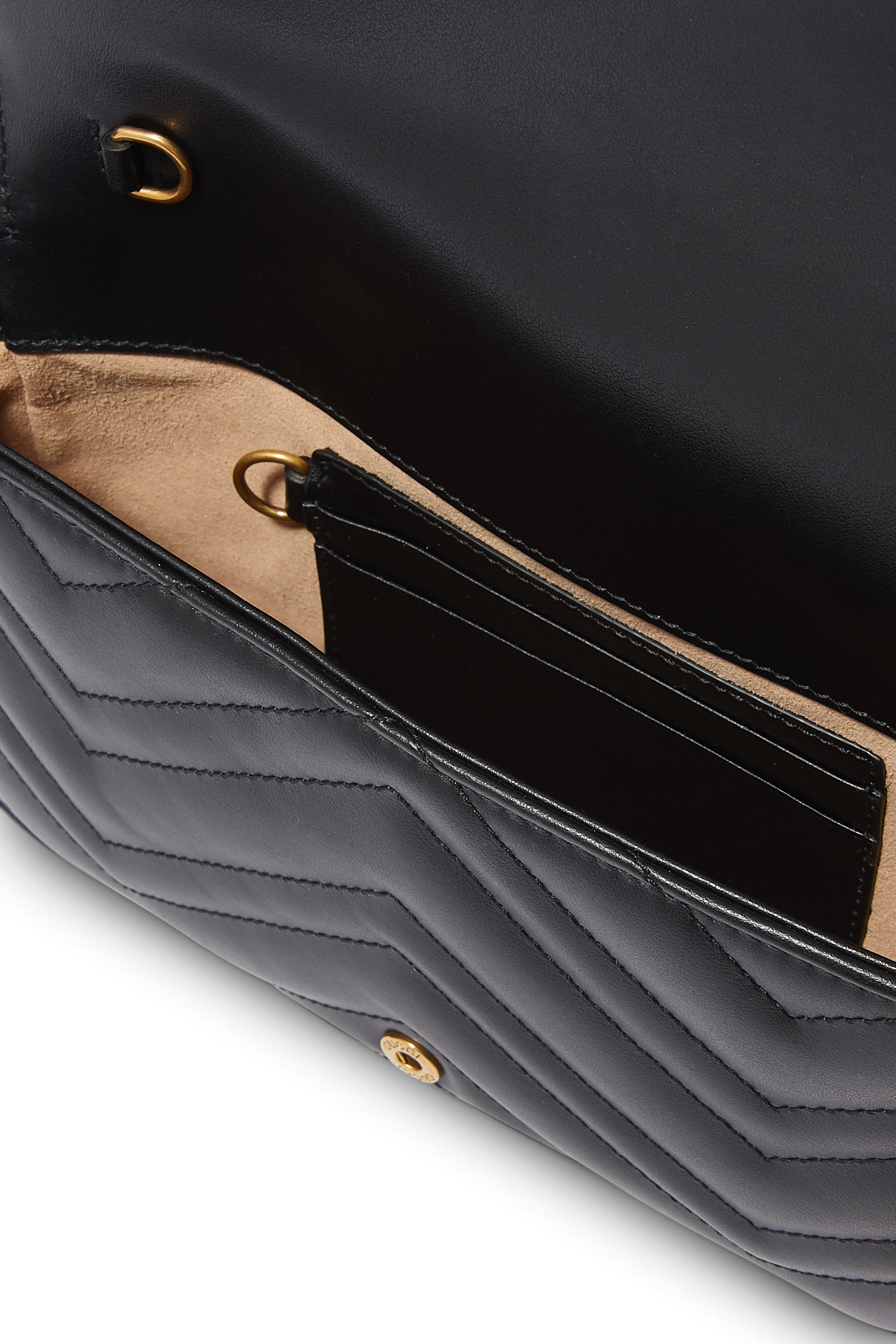 GG Marmont Mini Card Case Chain Wallet