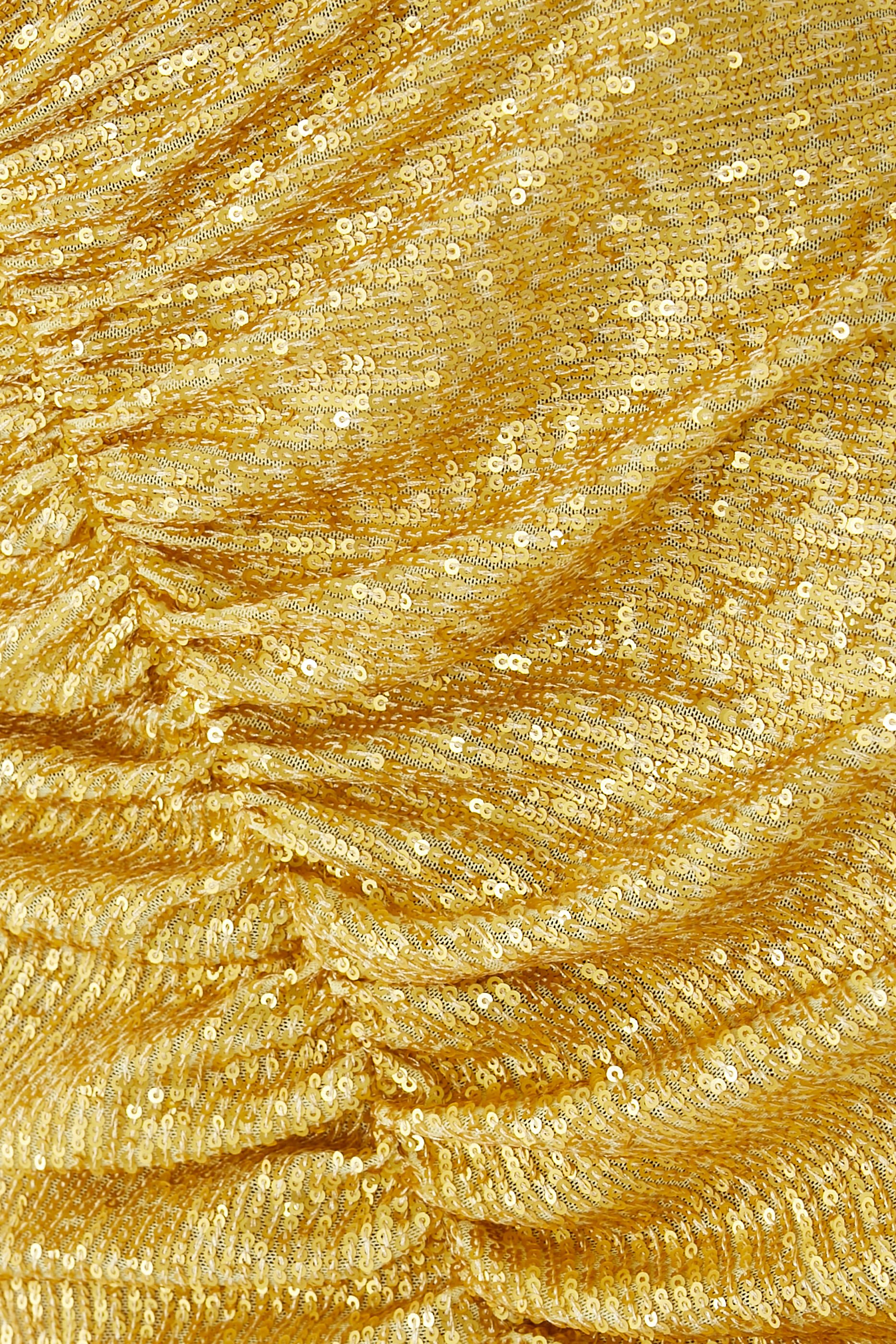 Long Sleeved V-Neck Shirred Front Dress