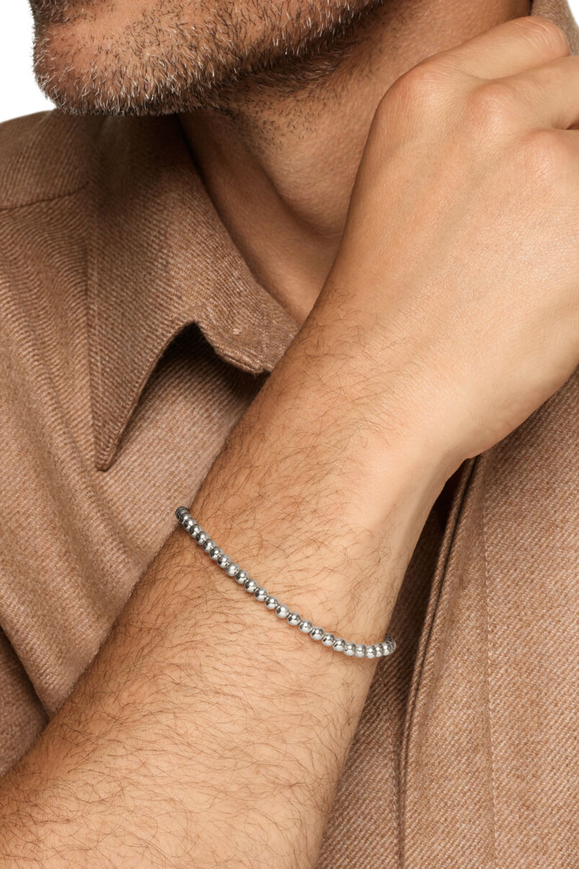  Spiritual Beaded Bracelet, Sterling Silver