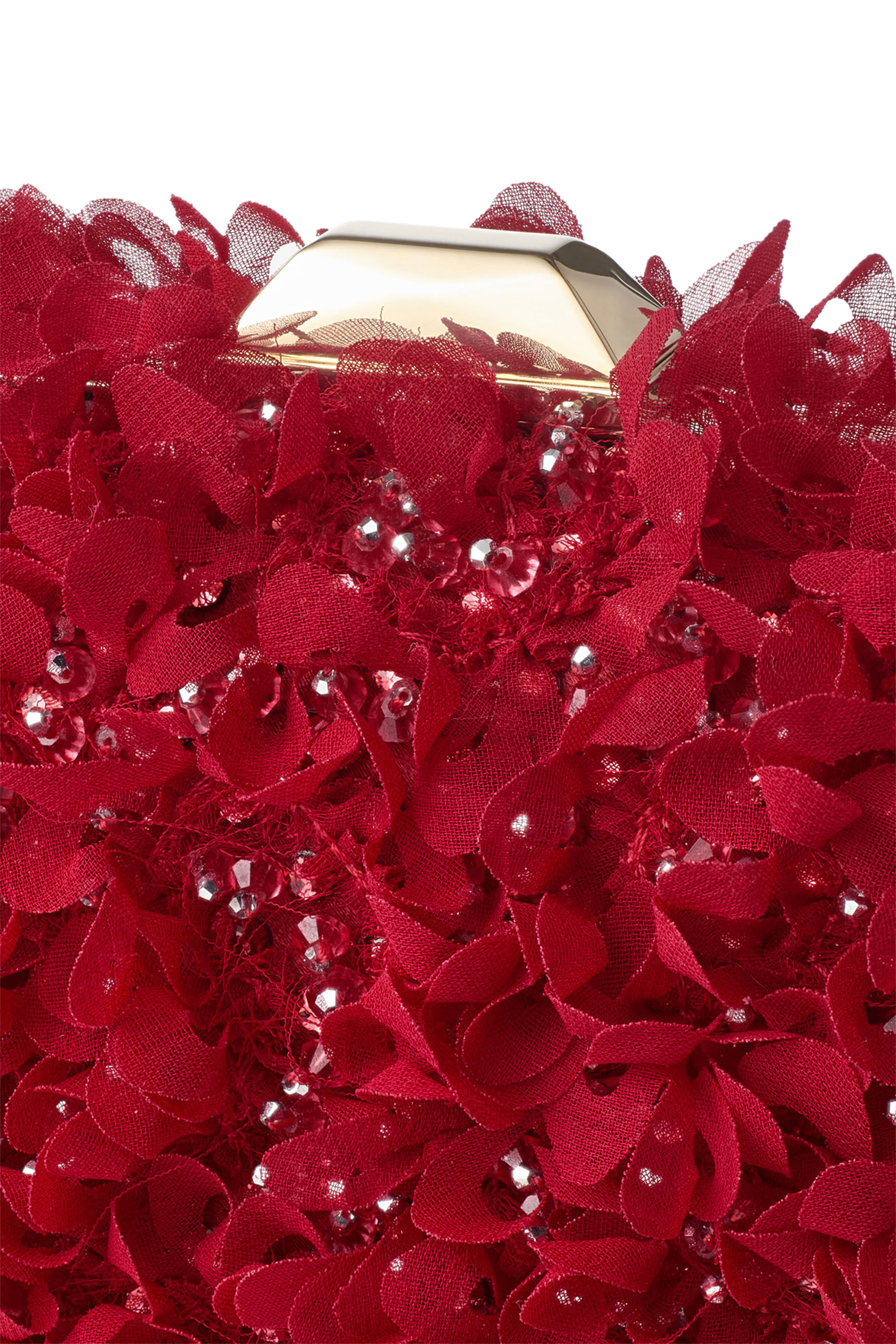 Petal Embroidery Clutch Bag