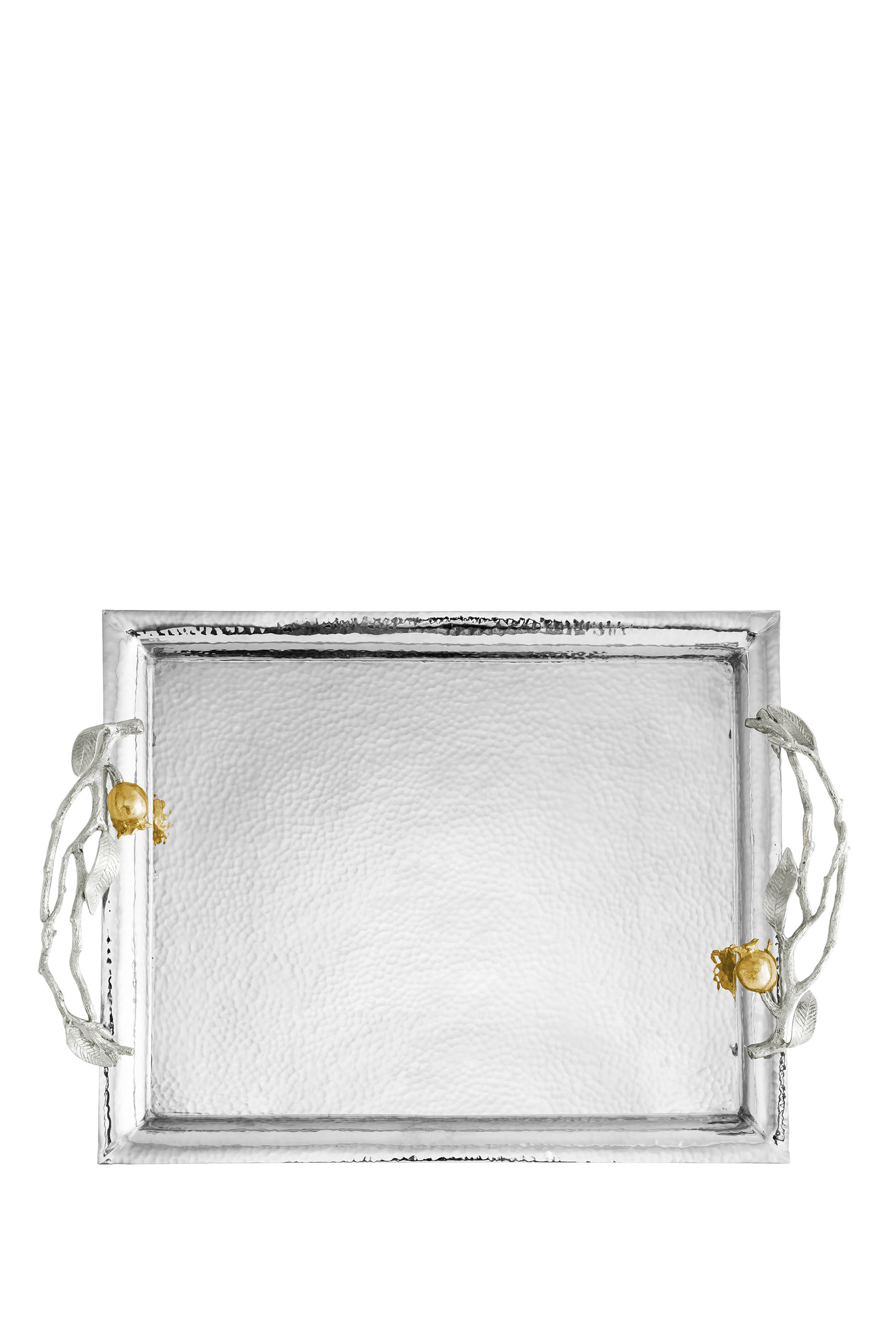 Pomegranate Silver & Gold Serving Tray