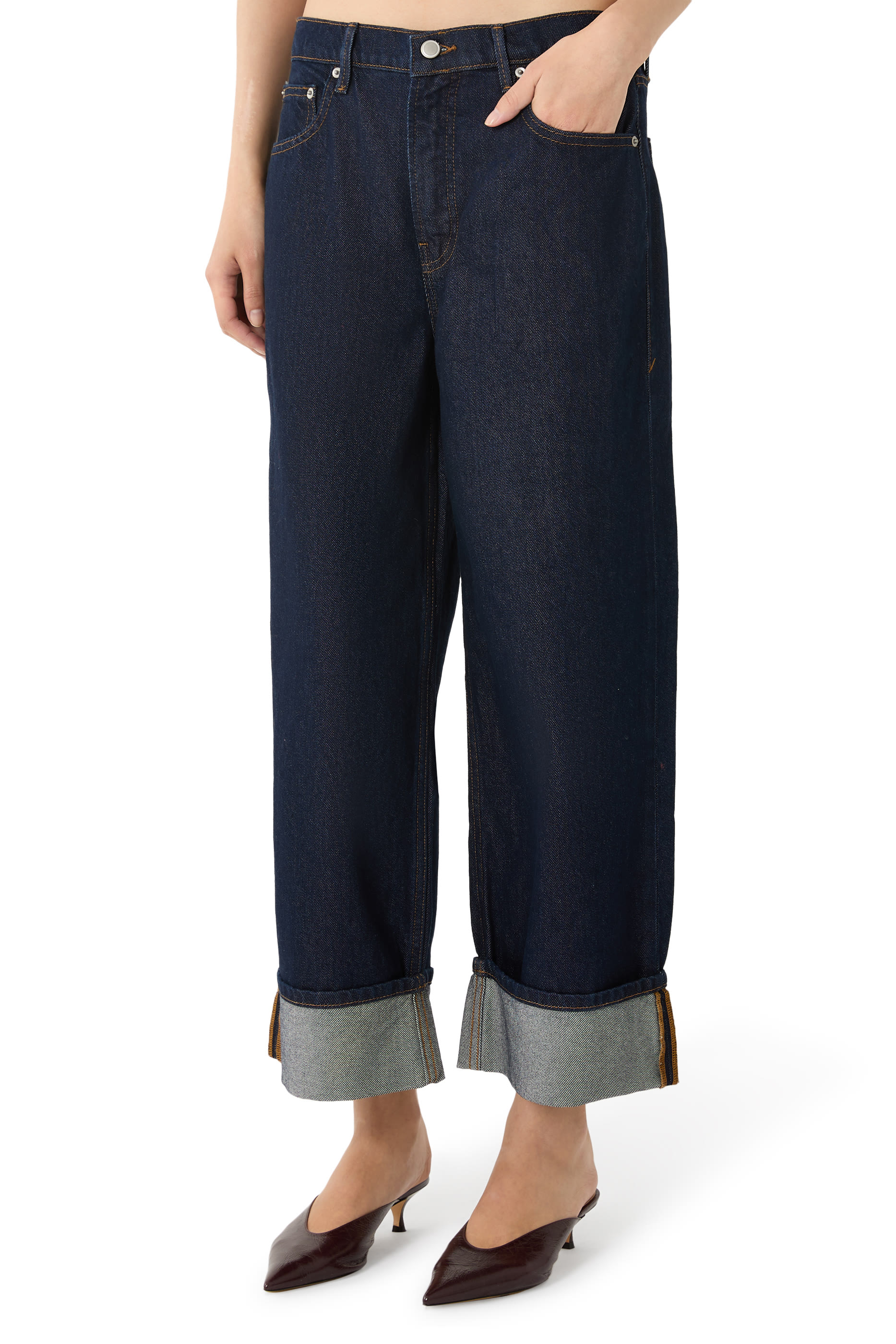 Good Standard Baggy Cuffed Jeans