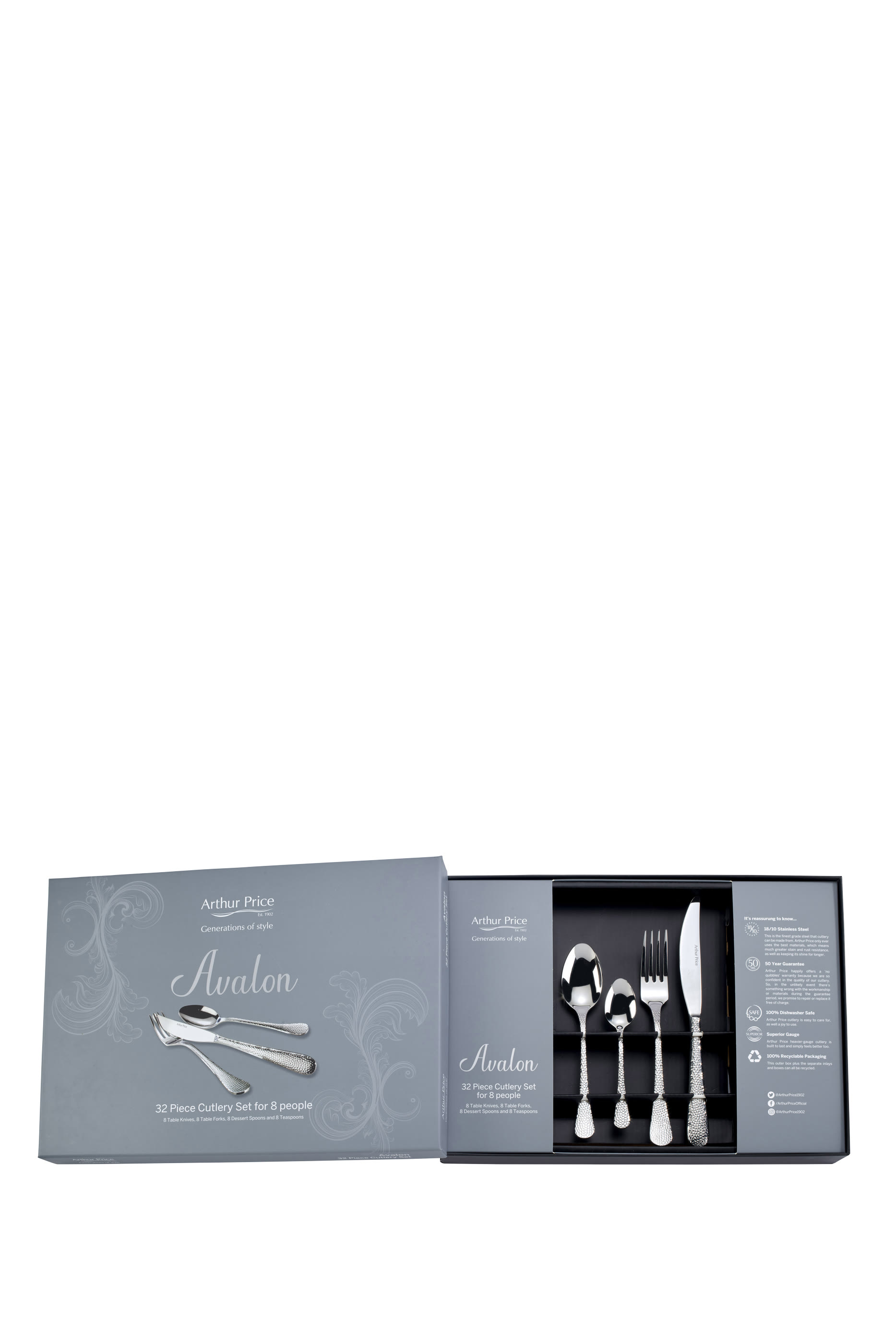 Avalon Cutlery, Set of 32