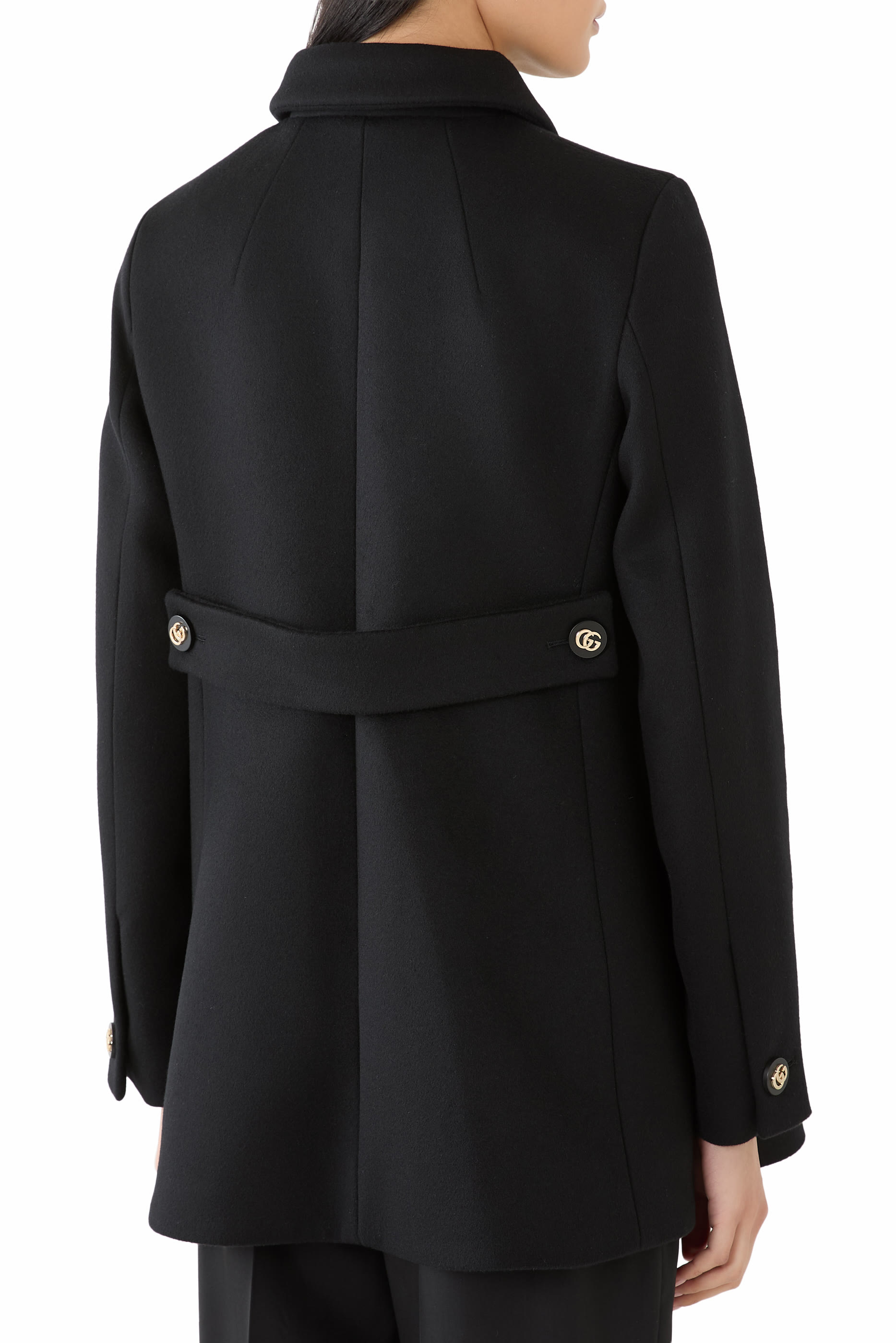 Wool Coat with Horsebit Buttons