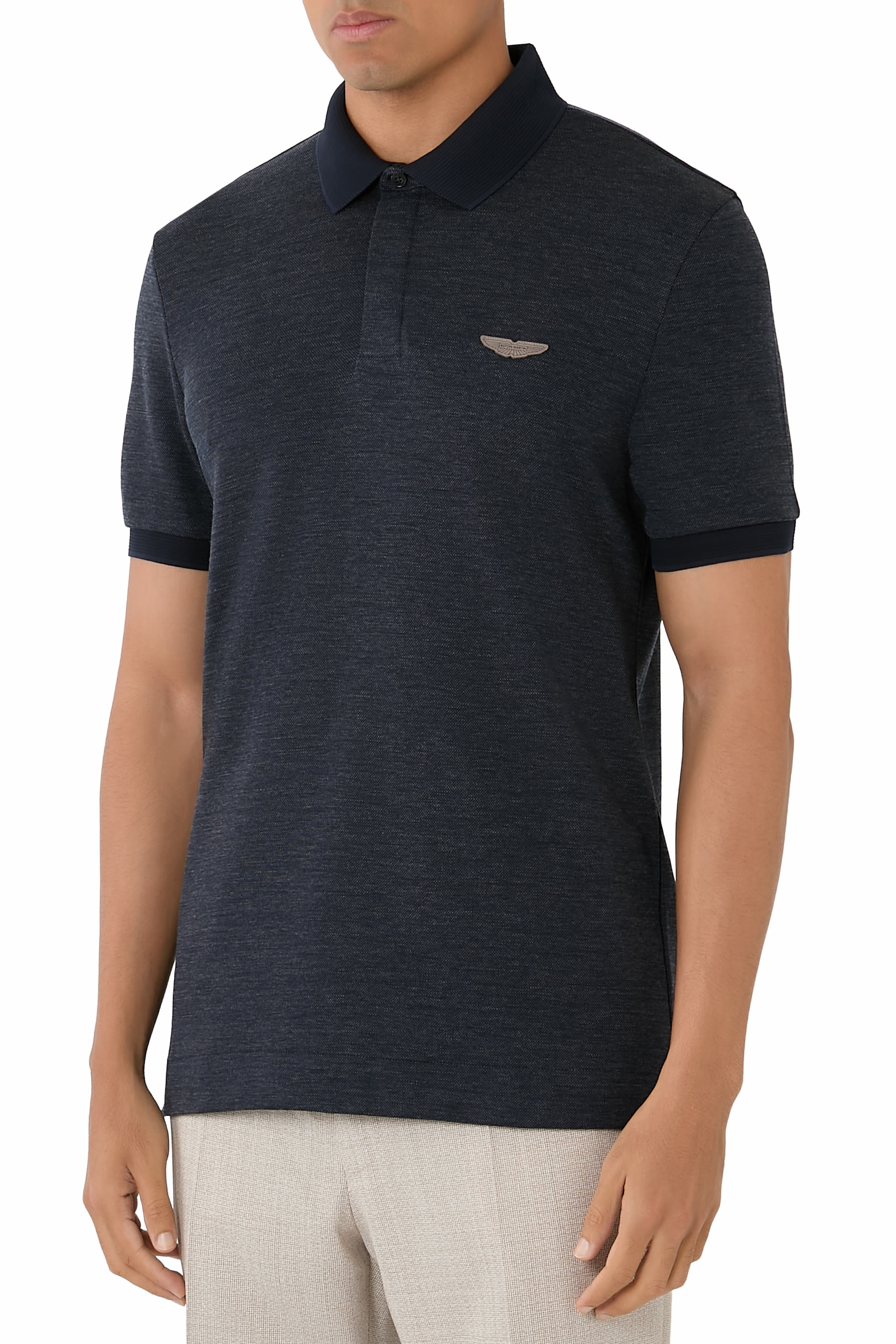 Regular Fit Cotton-Wool Piqu&eacute; Polo Shirt