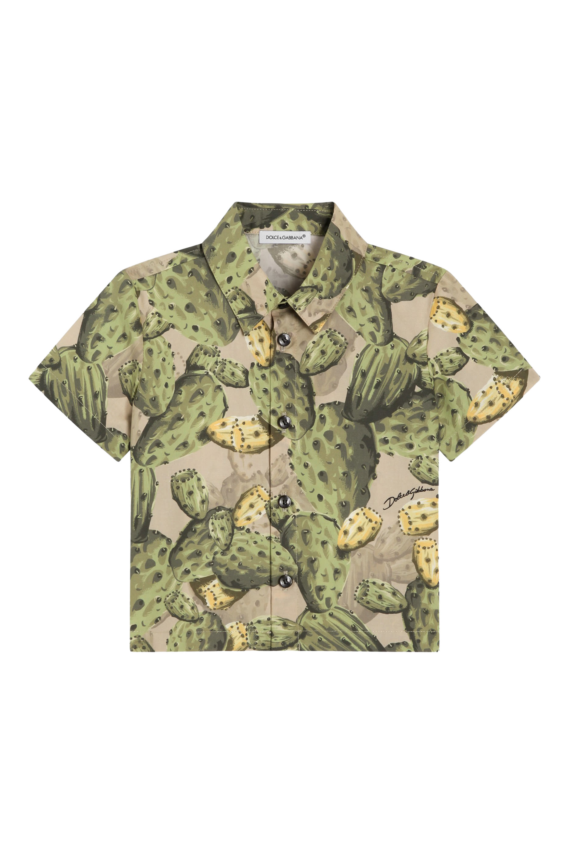 Kids Cactus-Print Poplin Shirt
