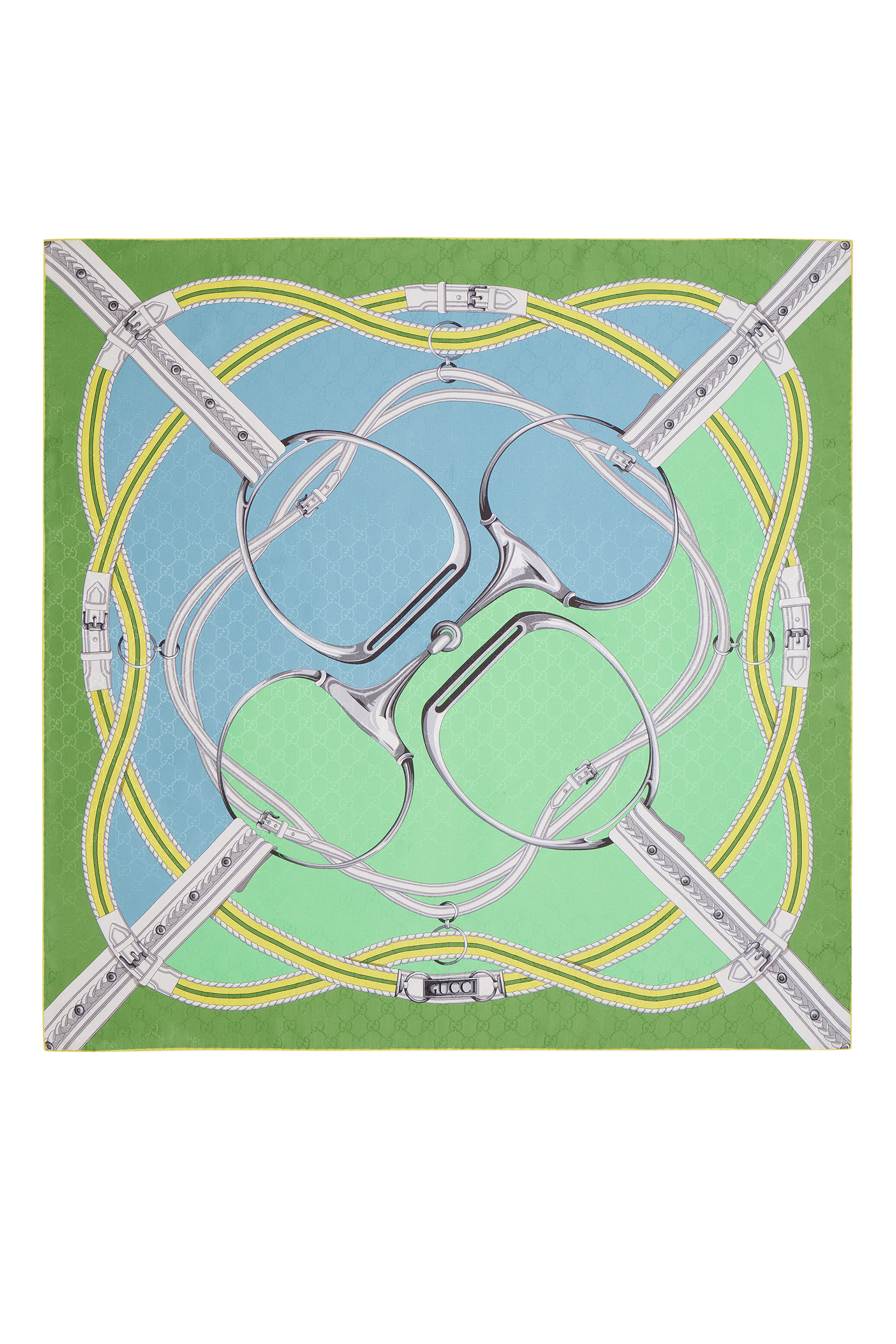  Printed Silk Jacquard Carr&eacute;