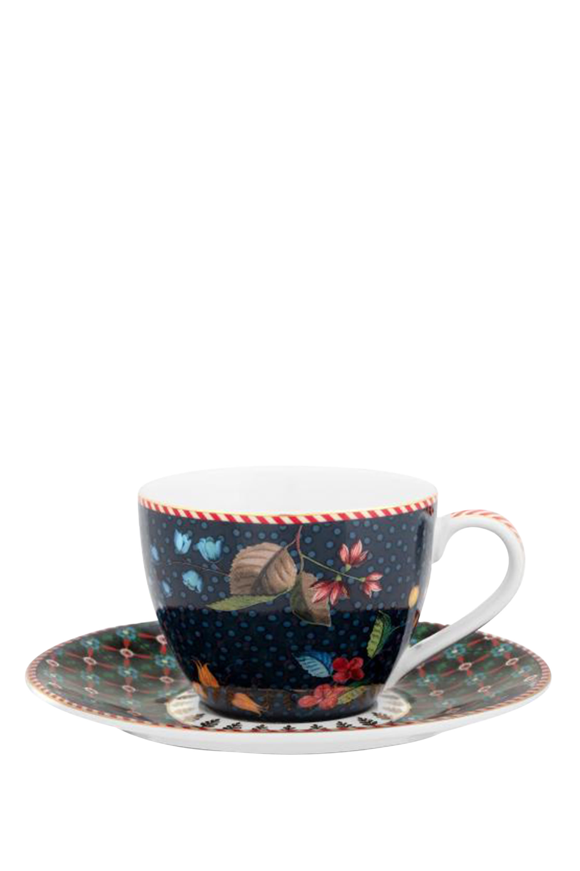 Berry Blues Espresso Cup and Saucer Set