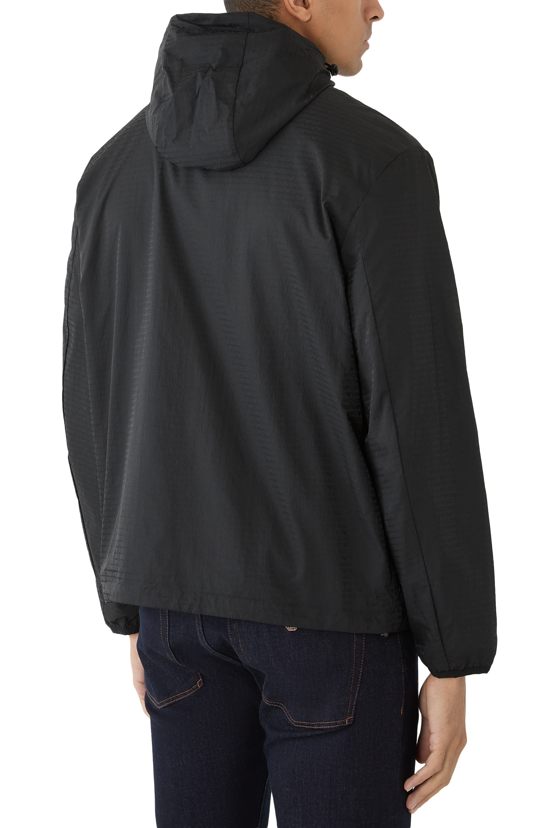 All-Over Lettering Water-Repellent Blouson