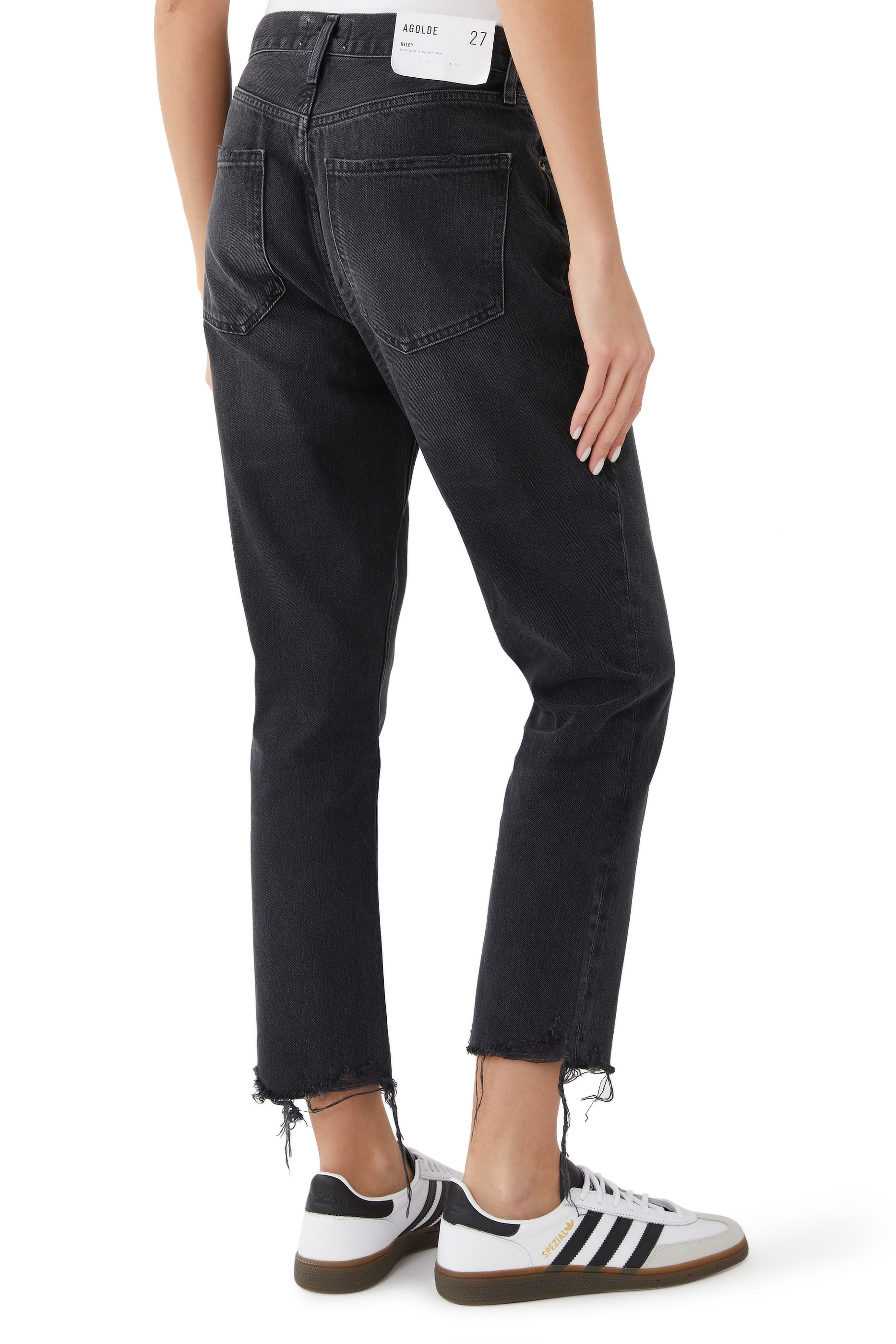 Riley High Rise Straight Crop Jeans