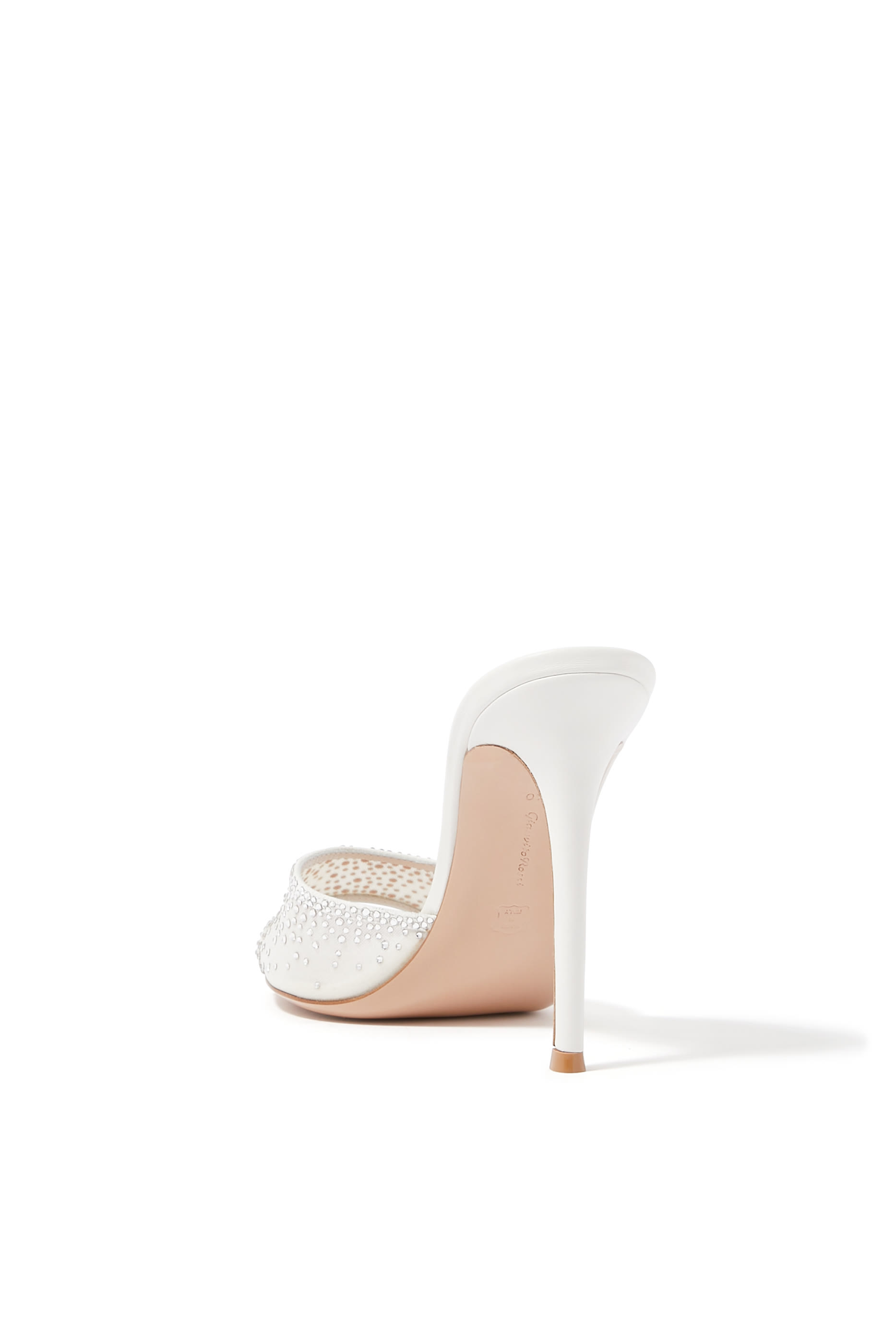 Rania 105 Suede Organza Embellished Mules