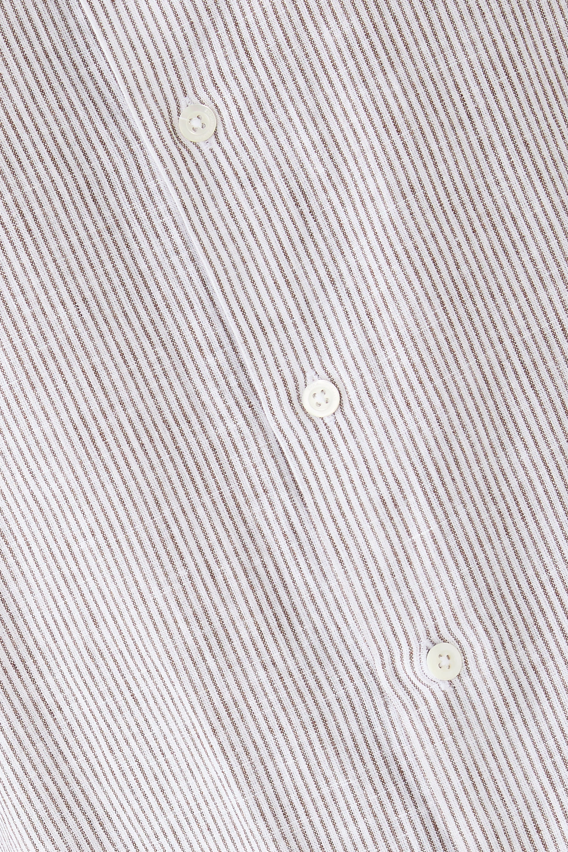 Striped Linen-Blend Canvas Shirt