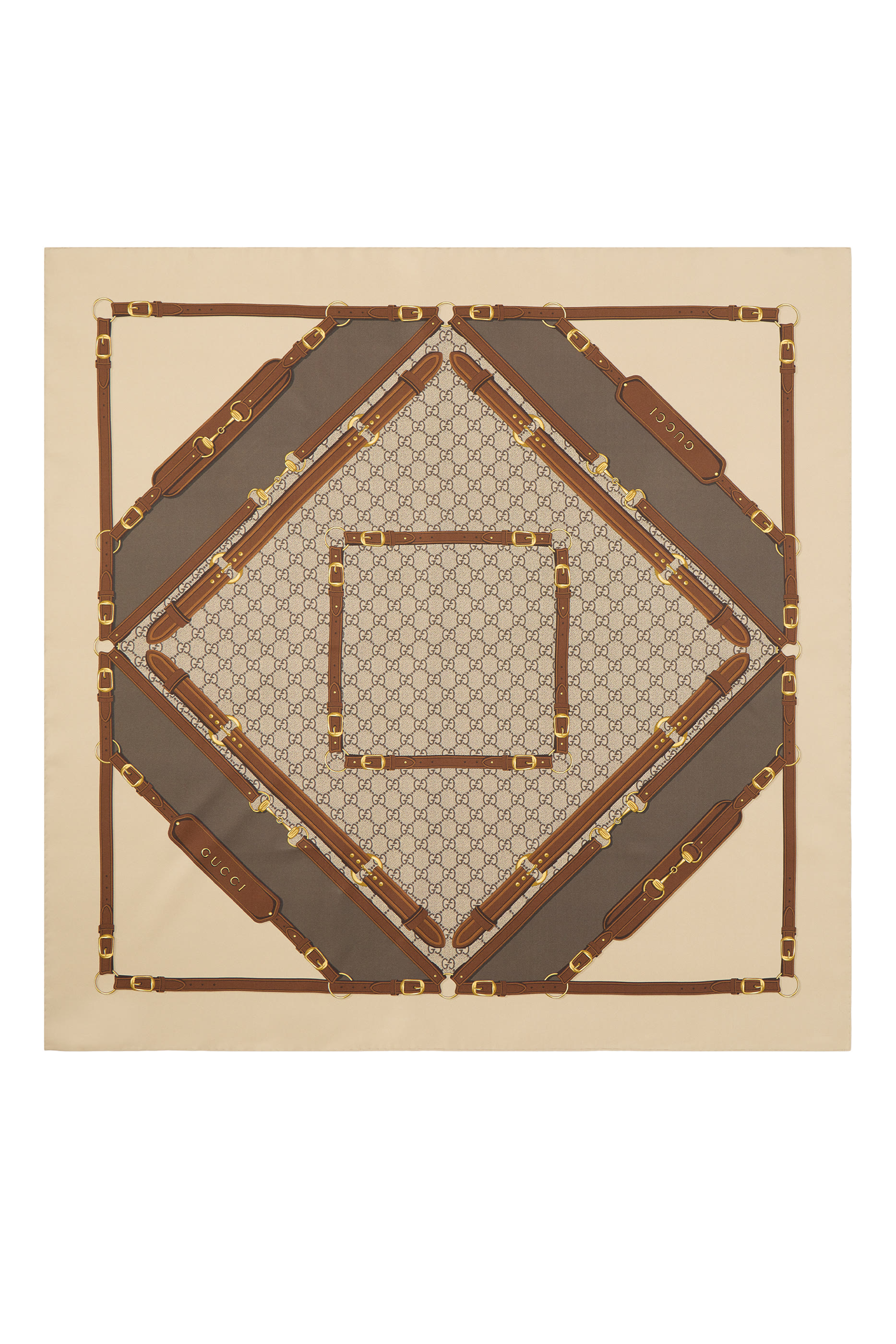 Printed Silk Twill Carr&eacute; 