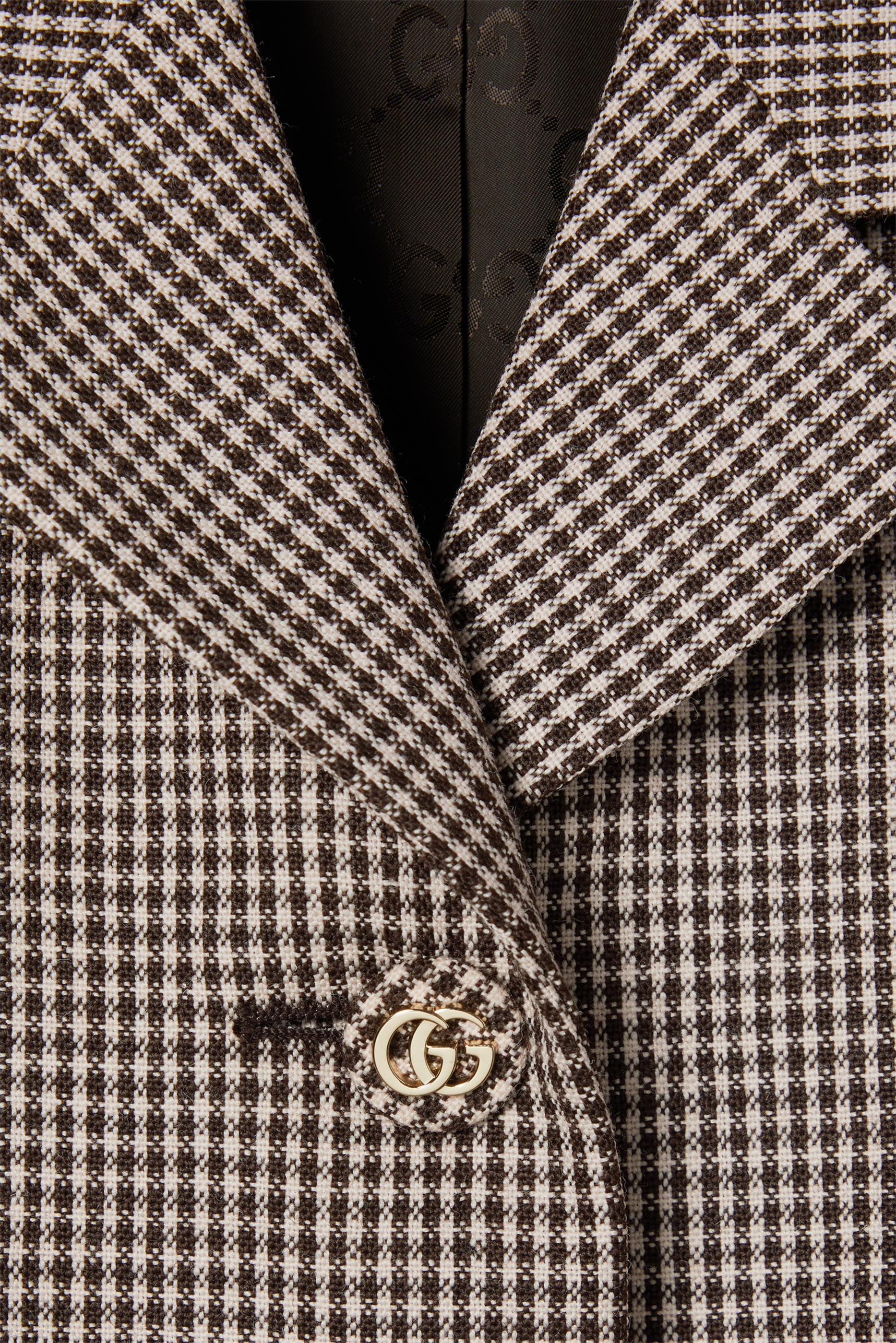 Gingham Wool Belted Jacket