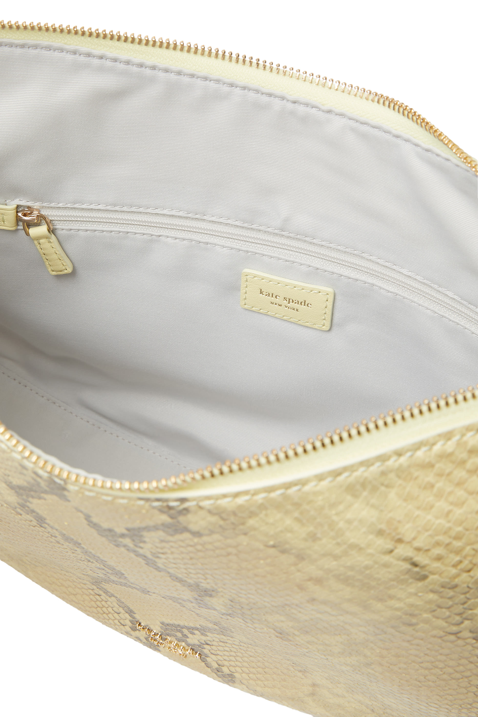 Loop Snake Embossed Shoulder Bag