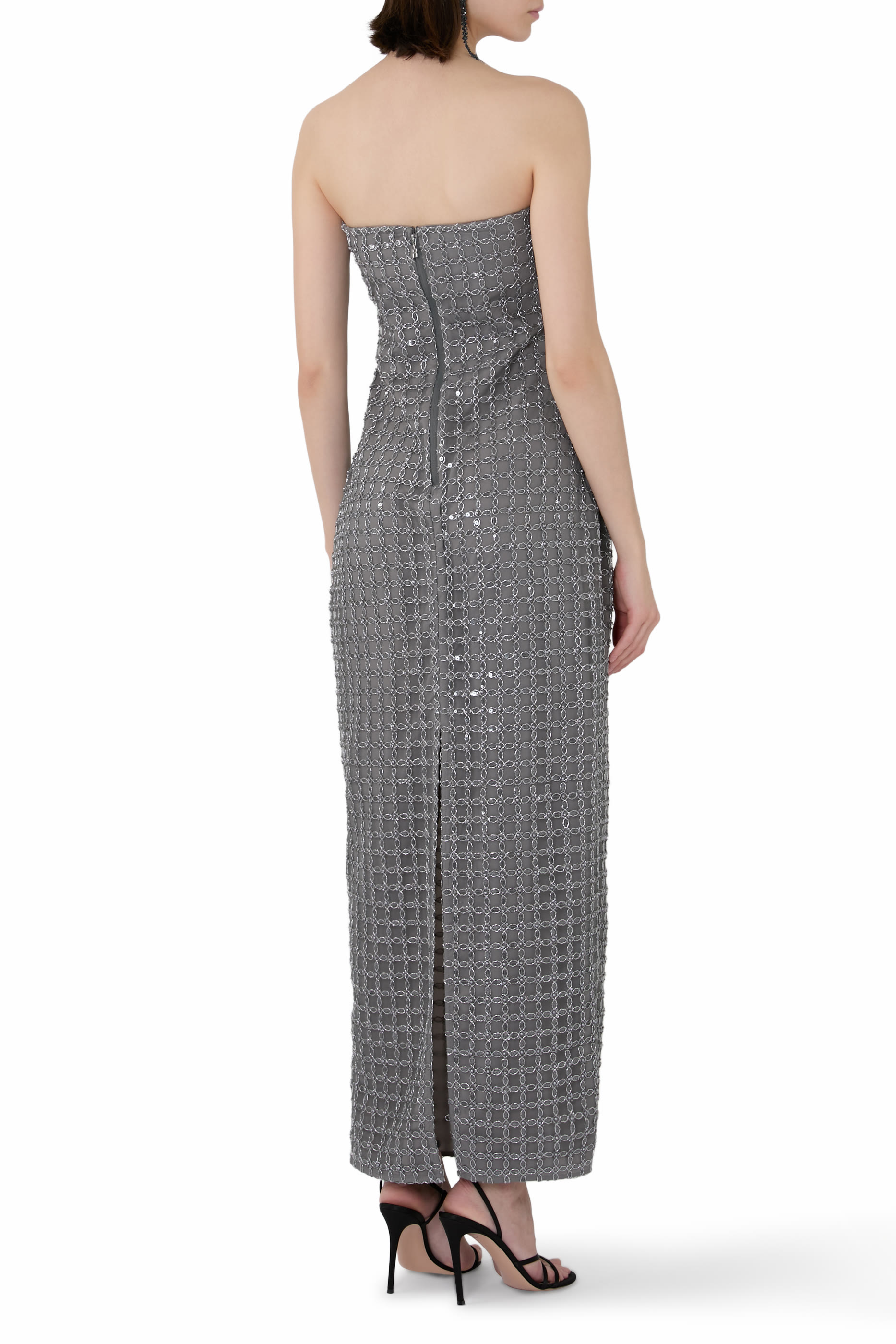  Beaded Maxi Tube Dress