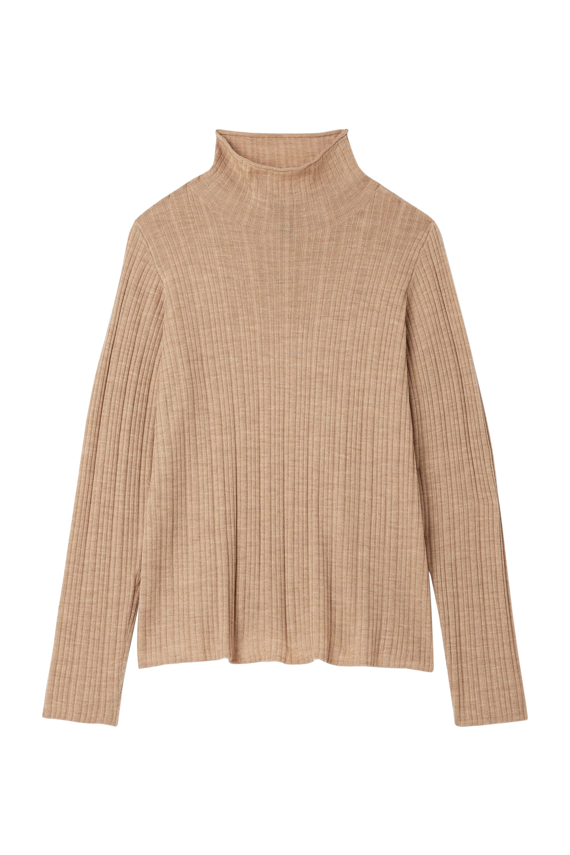 Superfine Merino Turtleneck Top in Regenerative Wool