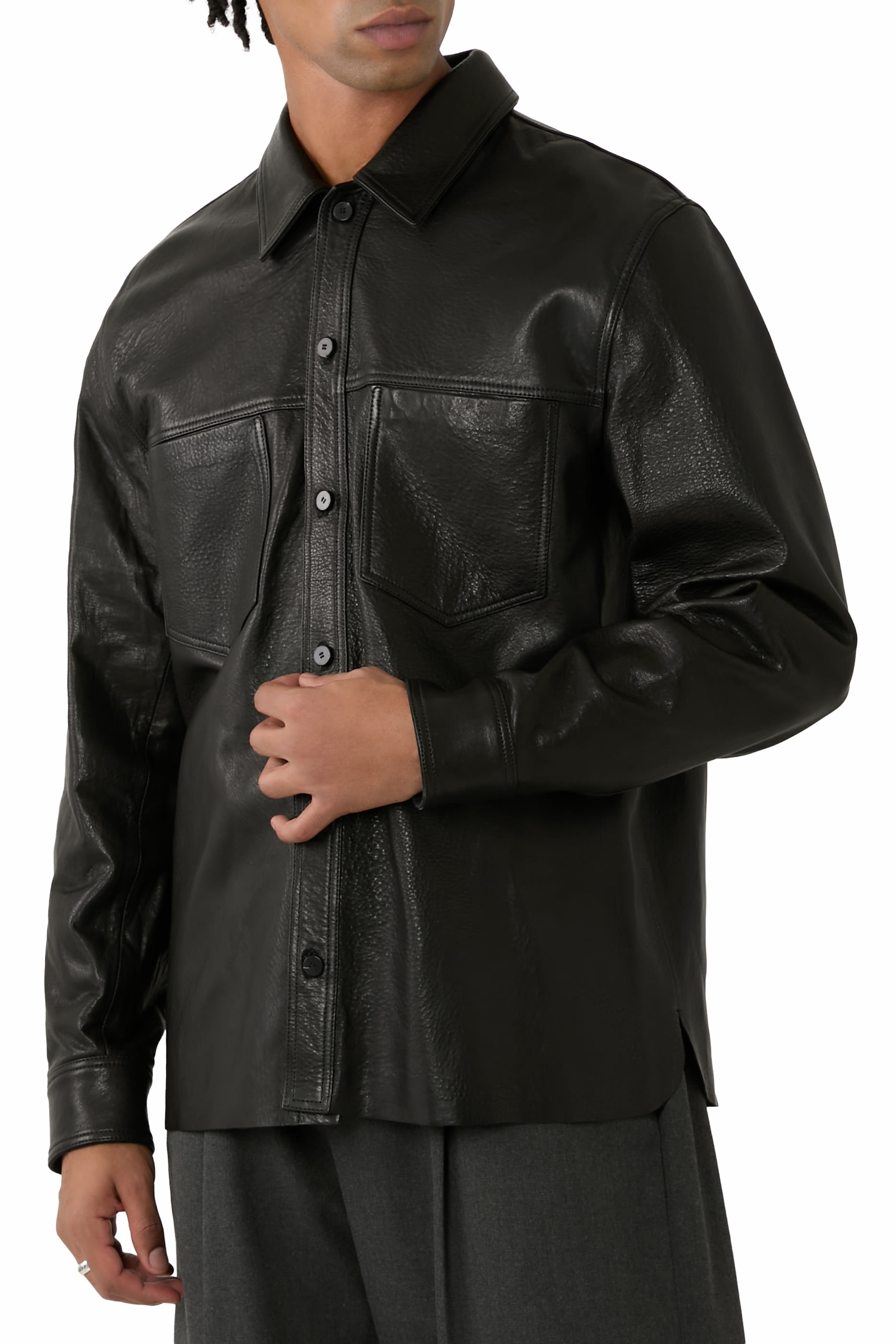 Gibson Leather Shirt Jacket