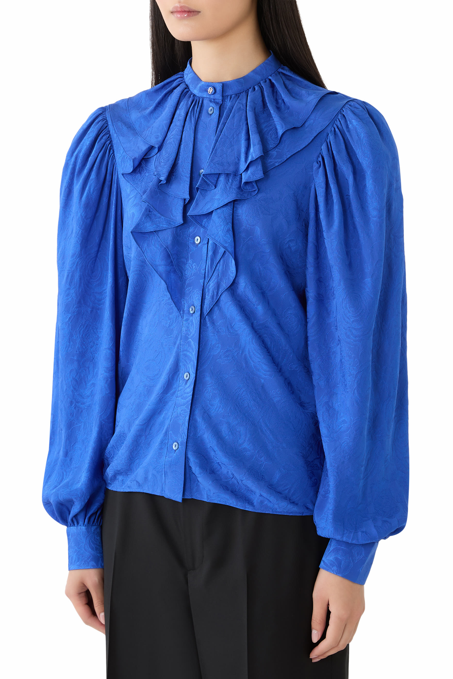  Silk Twill Jacquard Shirt 