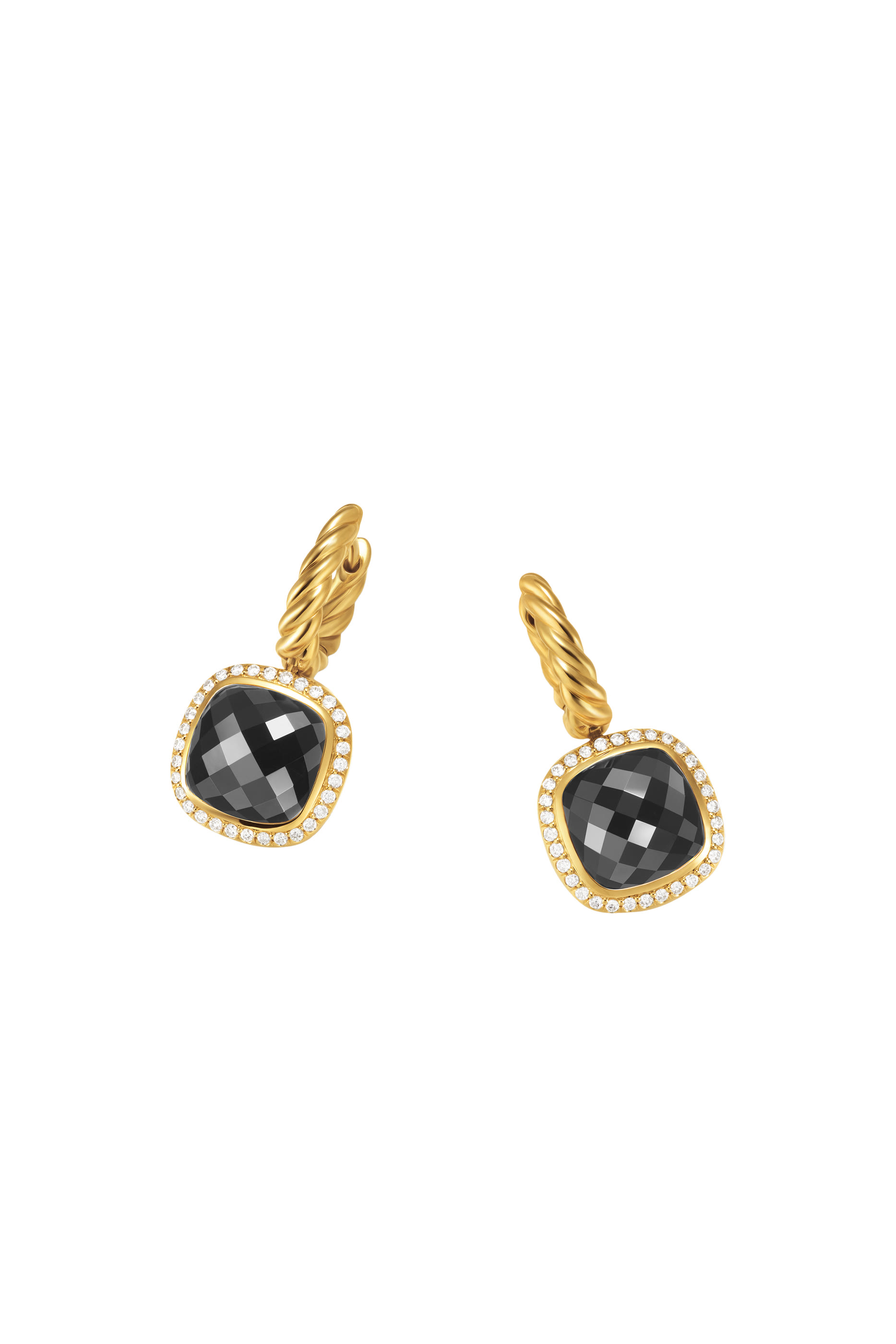 Albion&reg; Drop Earrings, : 18K Yellow Gold with Black Onyx & Diamonds