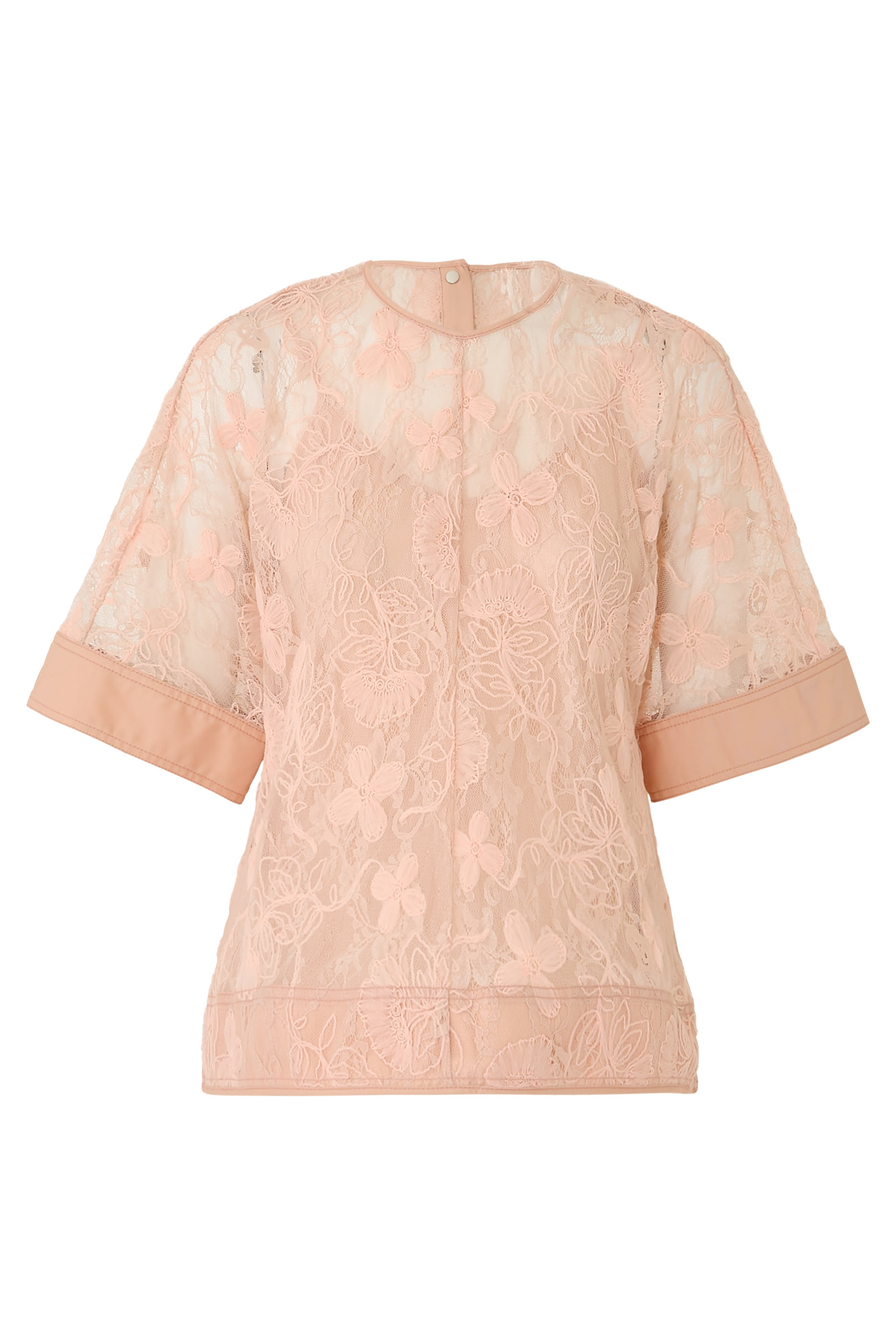 Dimensional Lace Flounce Top