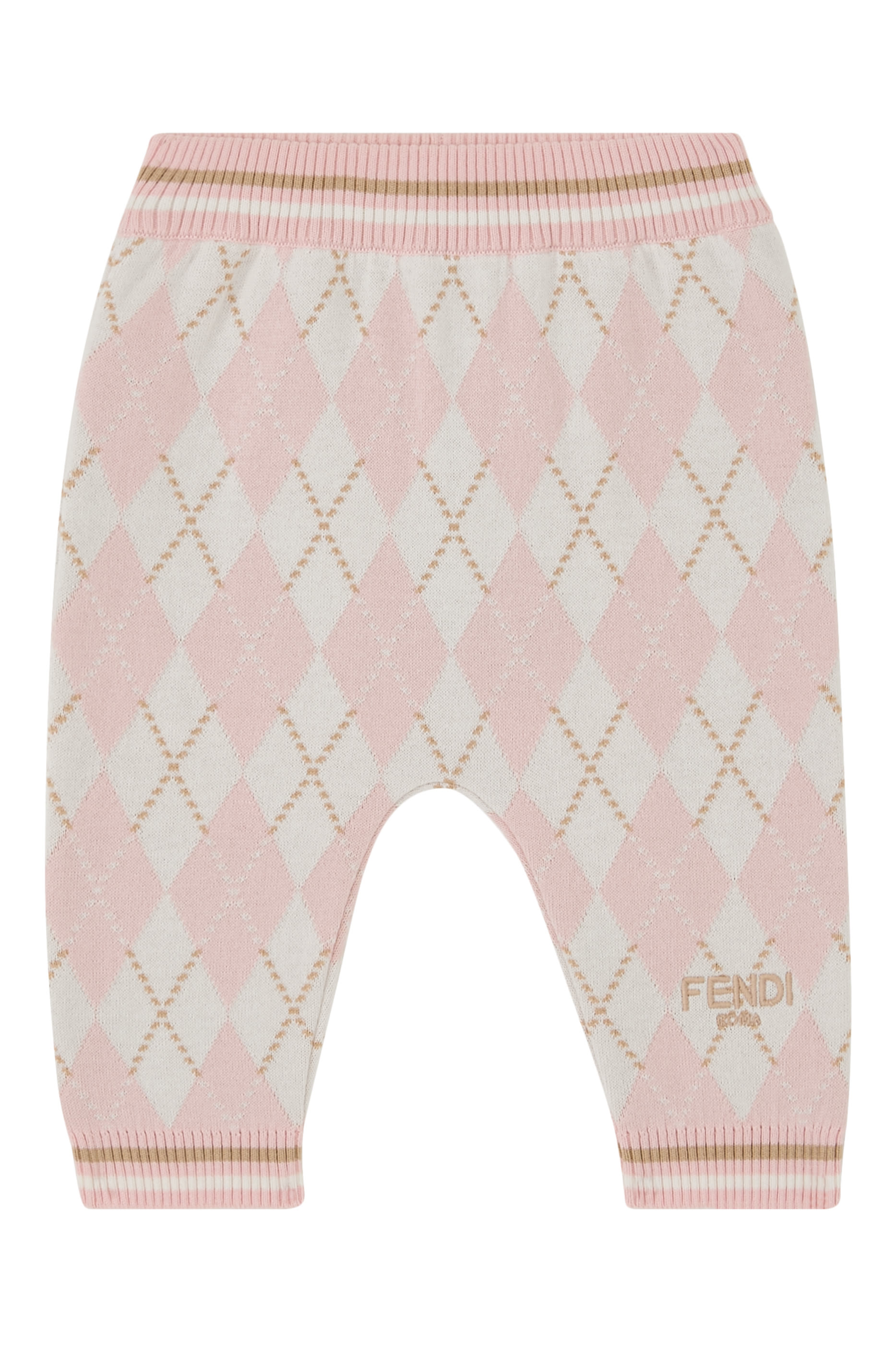 Kids Cotton Argyle Knit Pants