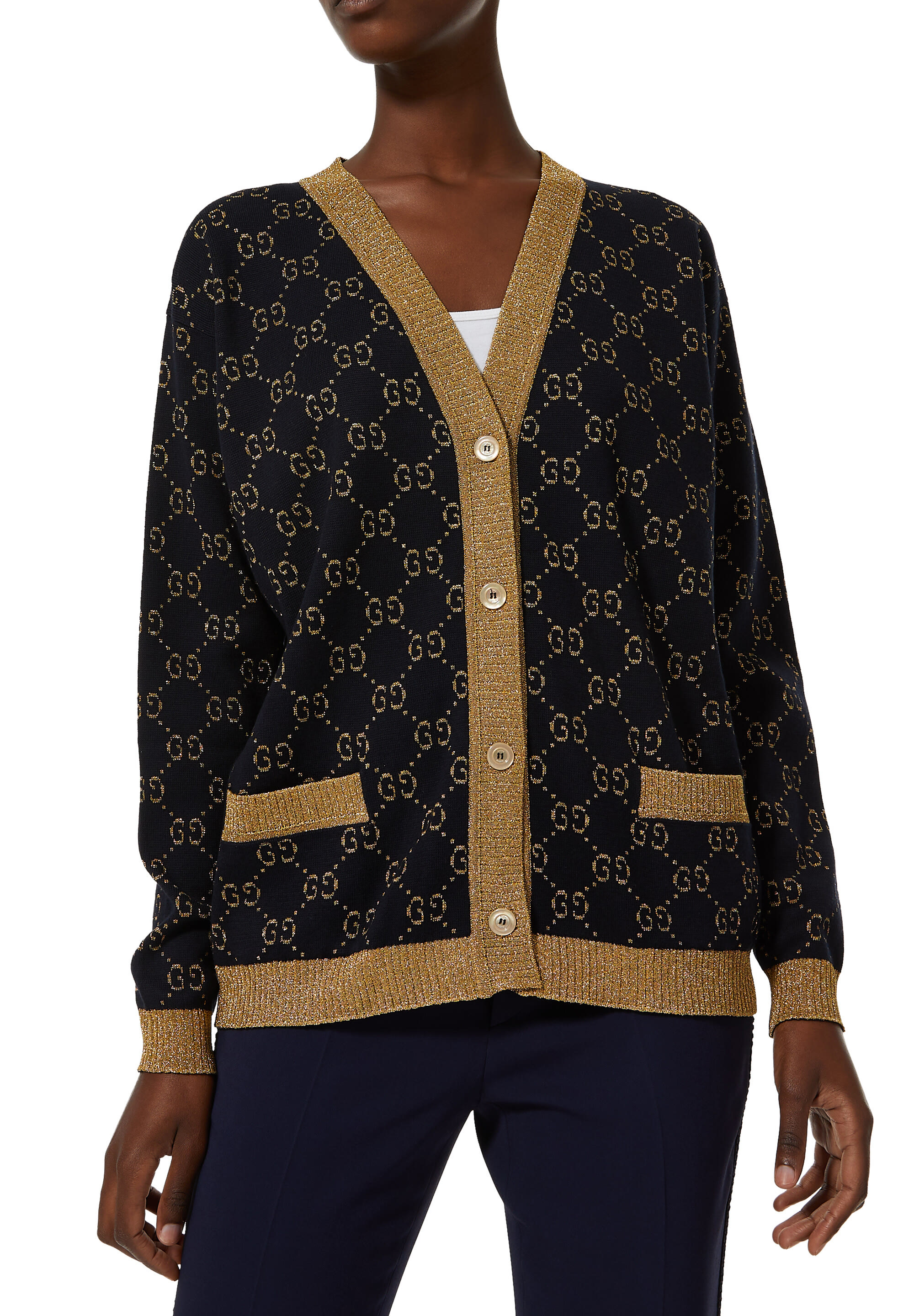 Cotton Lam&eacute; Cardigan