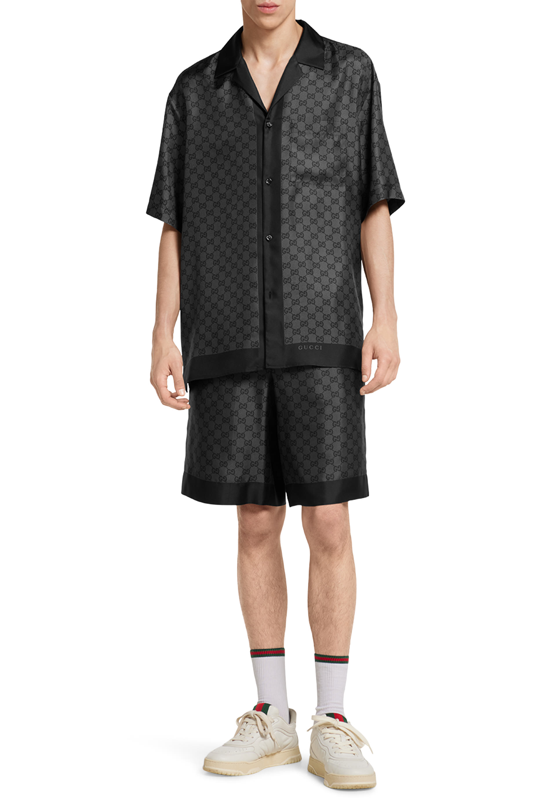 Silk Twill Bowling Shirt 