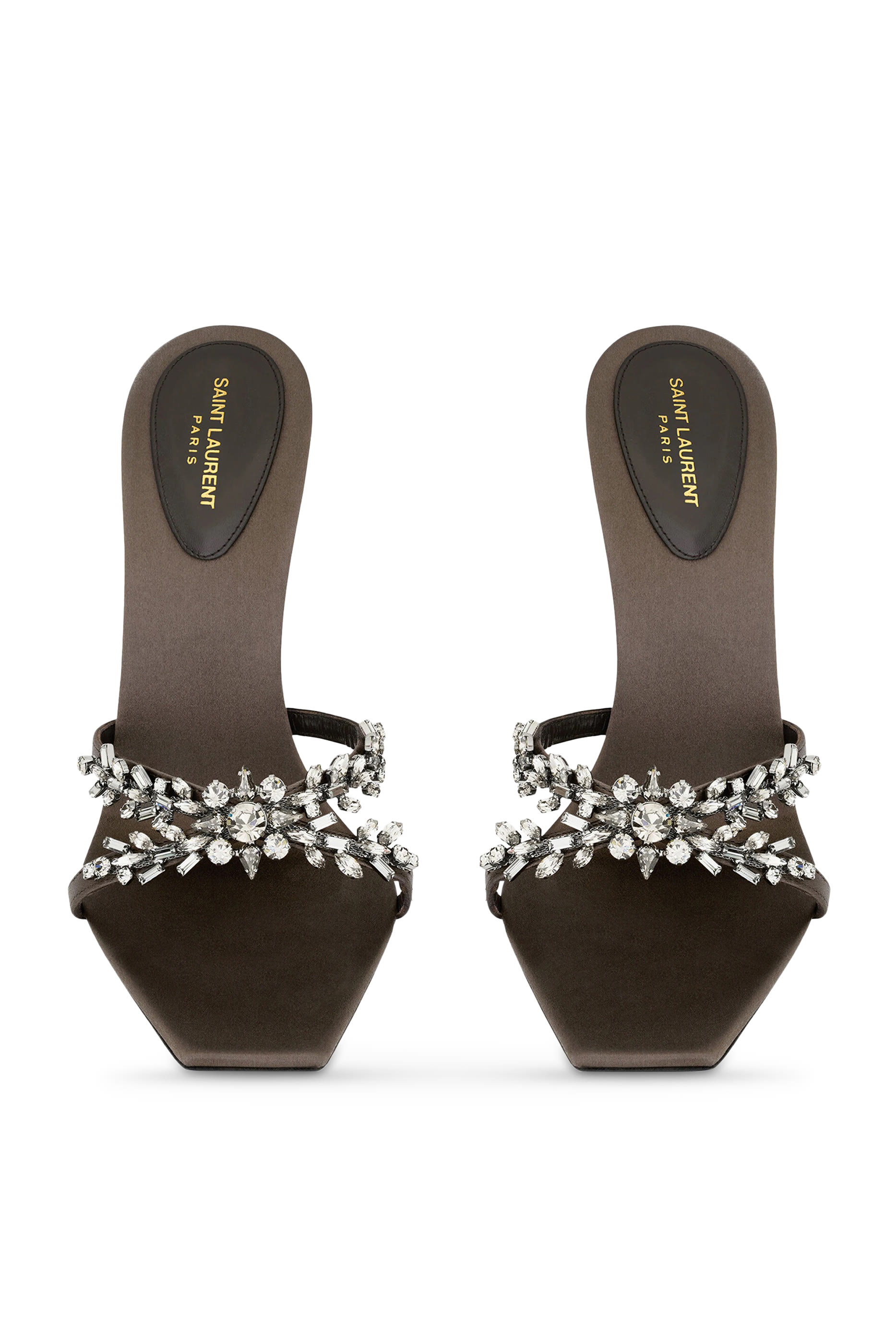 Liz 110 Satin Crepe and Rhinestones Mules