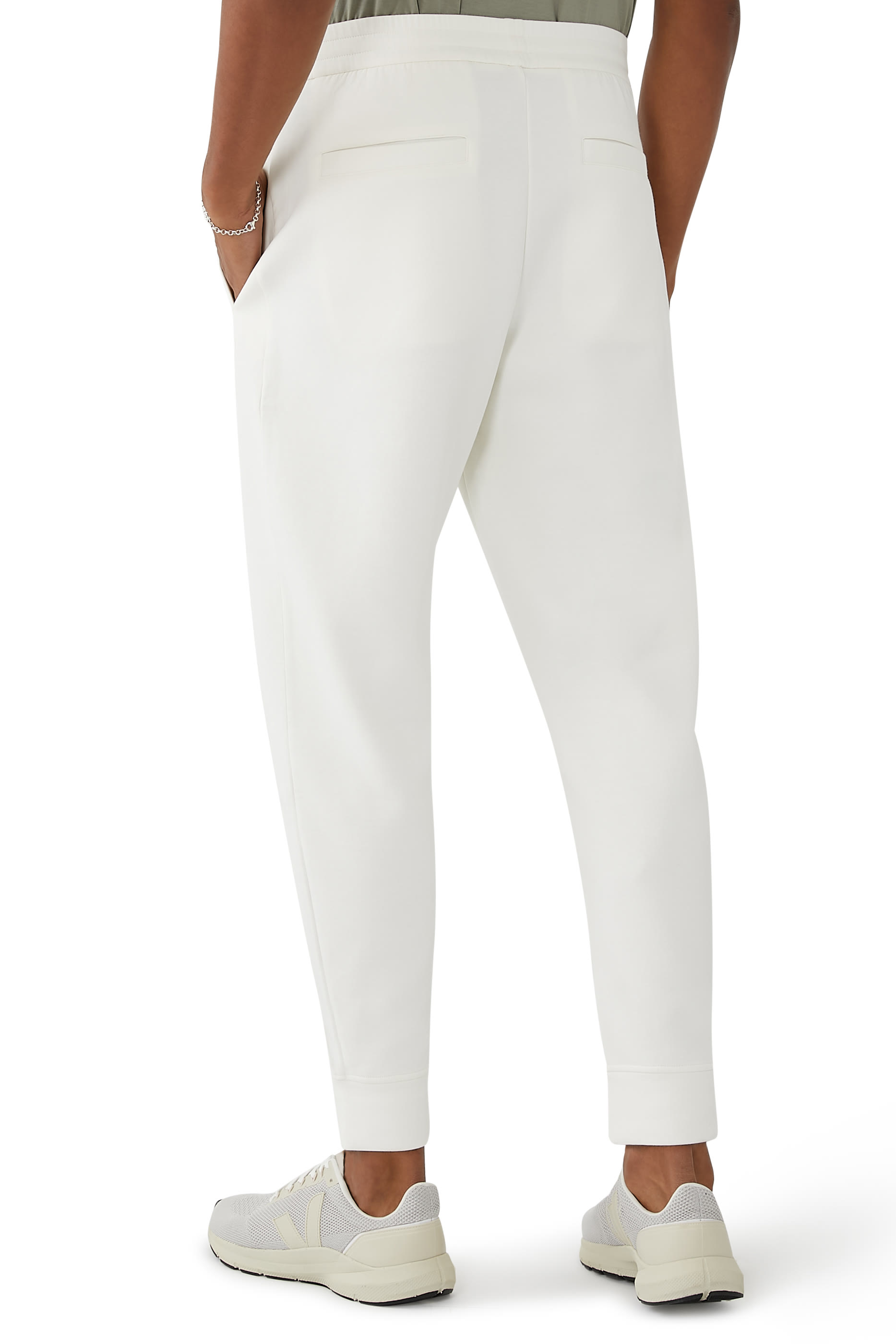 Embossed Embroidered EA Logo Double-Jersey Joggers