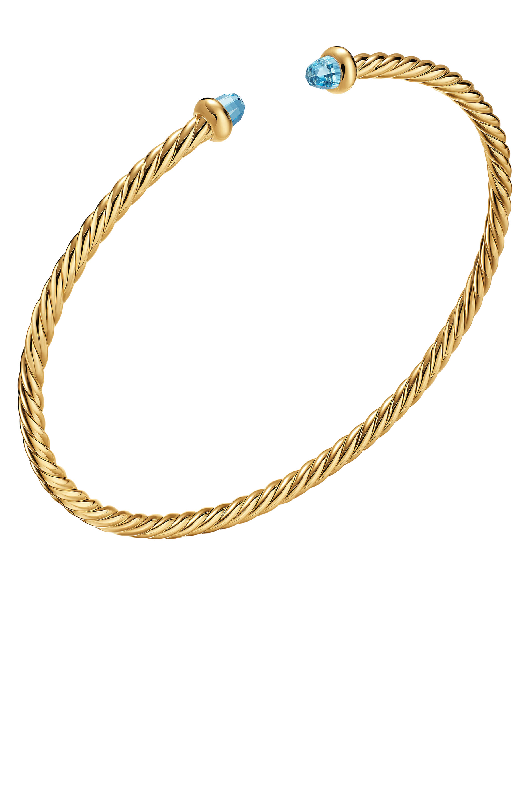 Cablespira&reg; Flex Bracelet, 18k Yellow Gold & Topaz