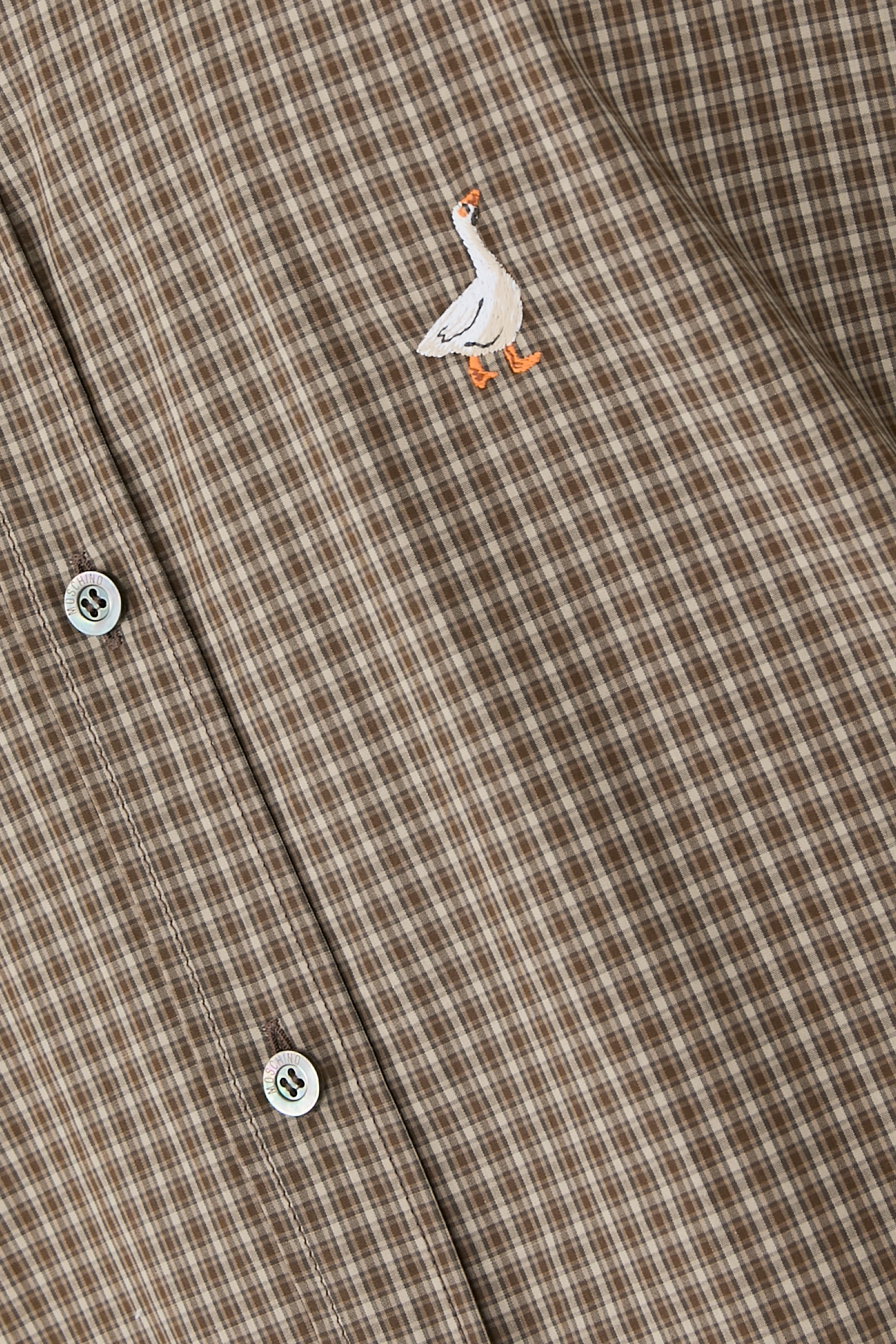 Goose Embroidery Poplin Shirt