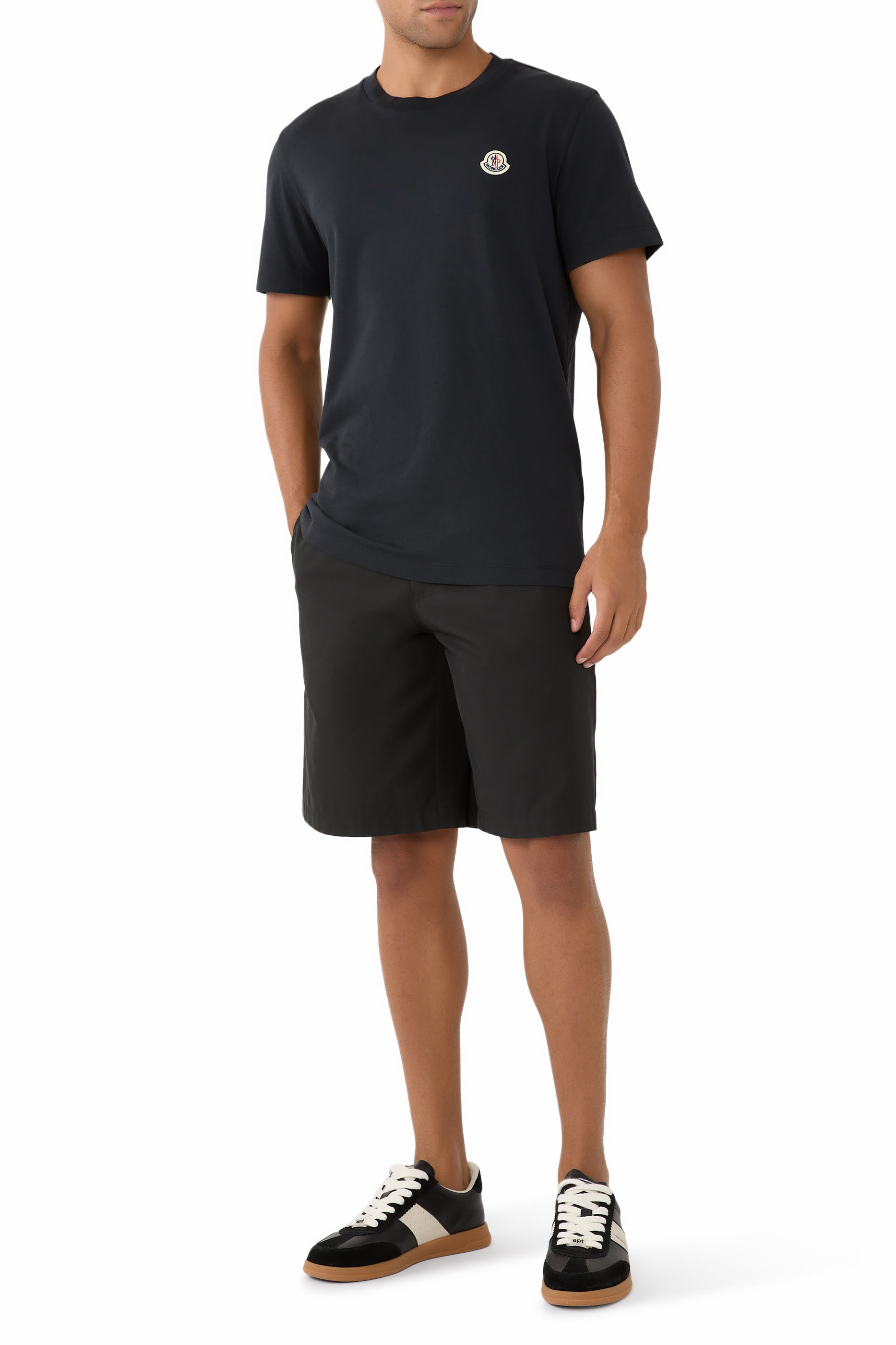  Logo Patch Cotton T-Shirt 