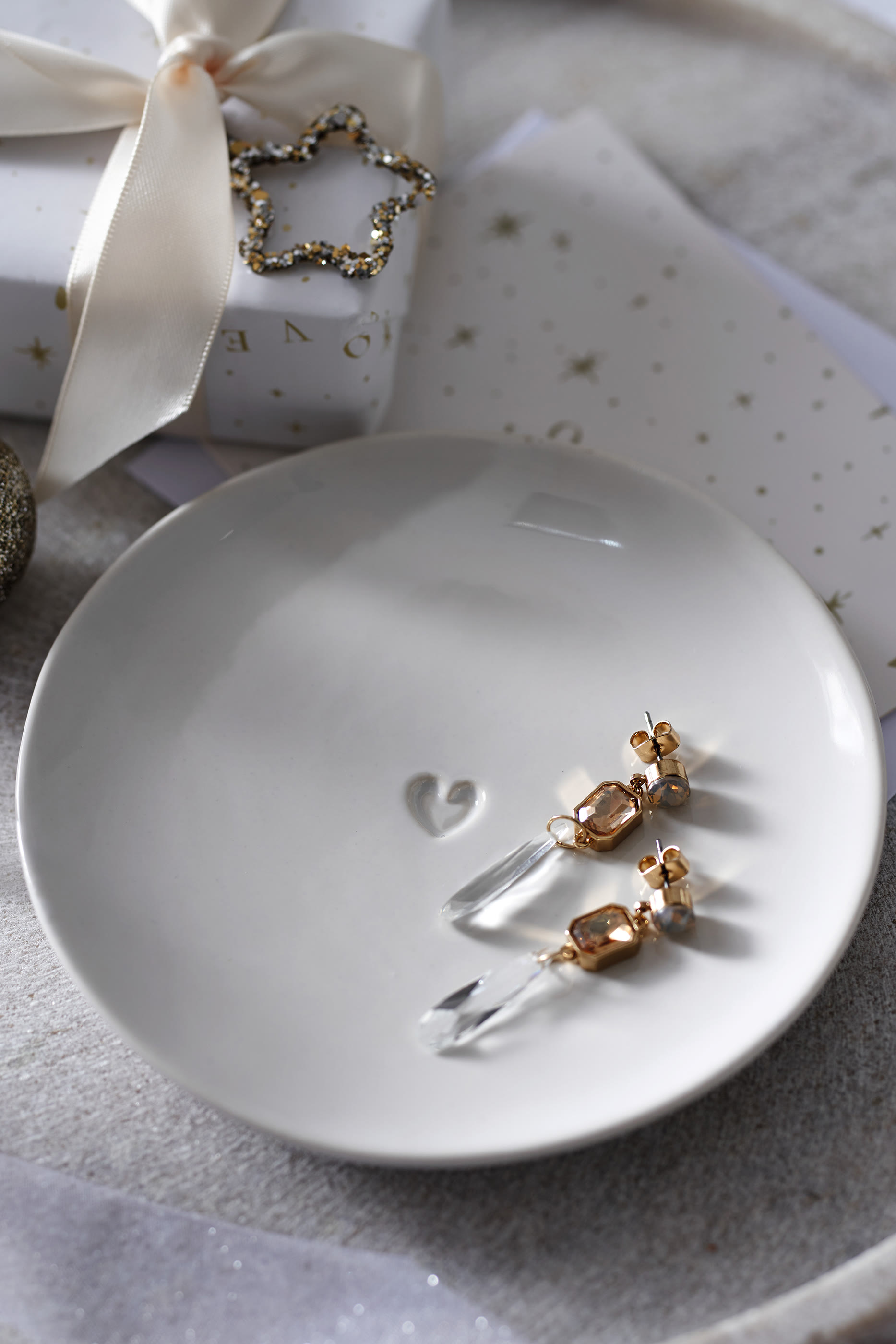 Bourton Heart Trinket Plate 