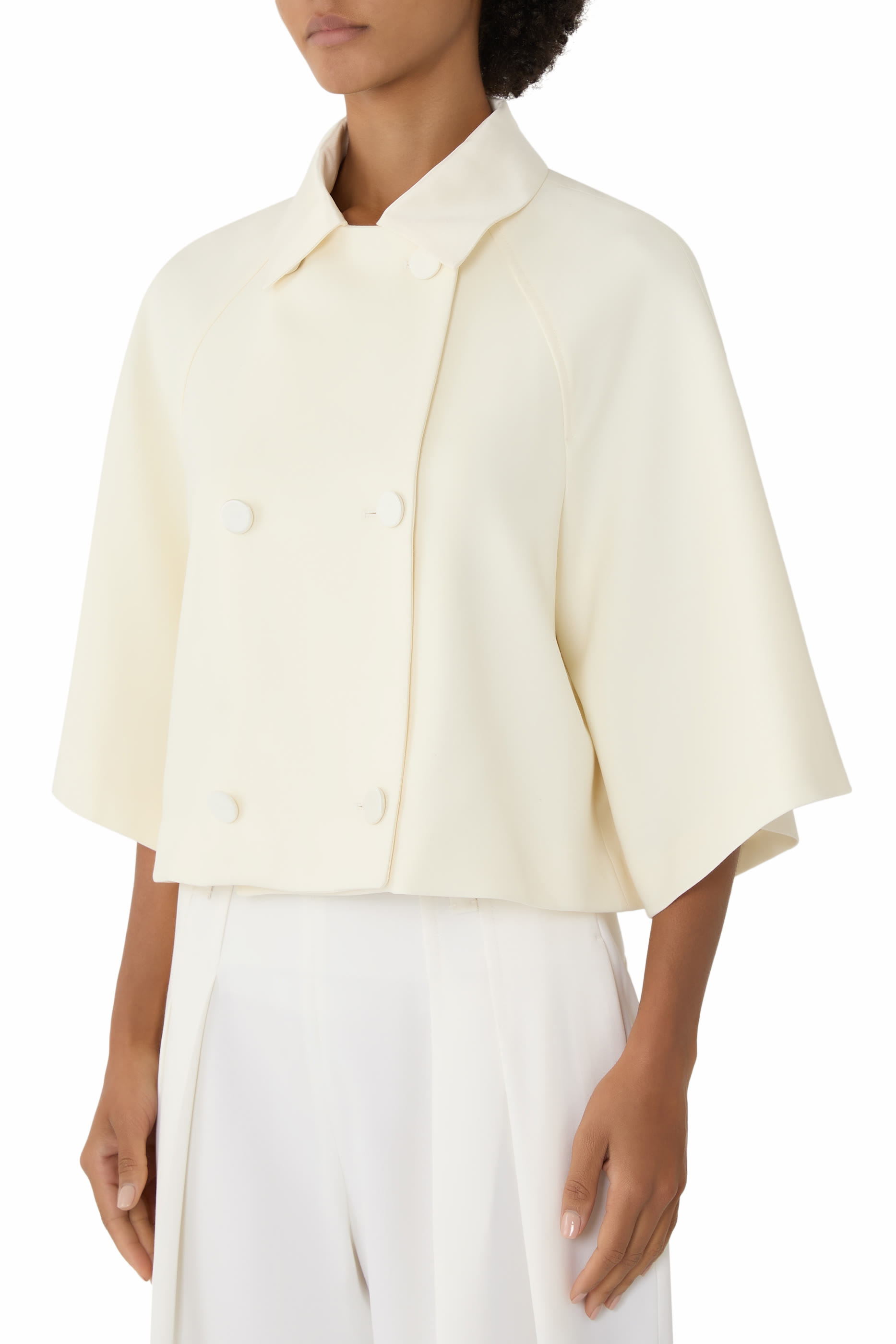 Double-Breasted Crop Jacket 